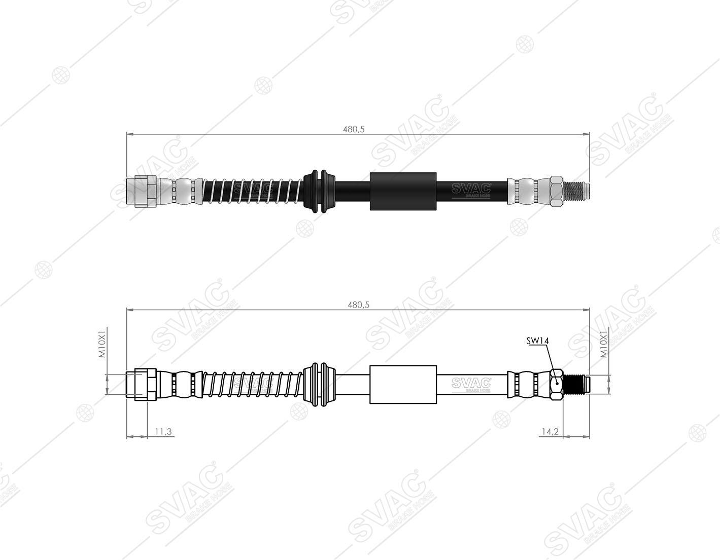 FREN HORTUMU ÖN C SERIE W204 320CDI-350CDI 4MATIC 07-04 2044200448 - A2044200448 - A204420094