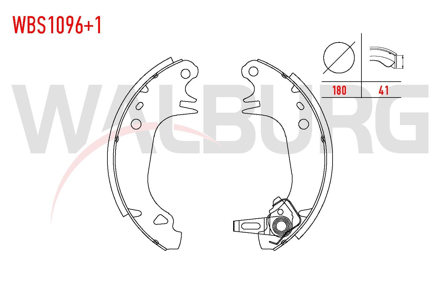 FREN PABUC BALATA ARKA +1mm DAHA KALIN RENAULT R9 (L42) 1.4 180X41 mm 1985-2000/R11 (B/C37) 1.4 1983-1995/R11 (B/C37) 1.6 1983-1995/R11 (B/C37) 1.7 1983-1995
