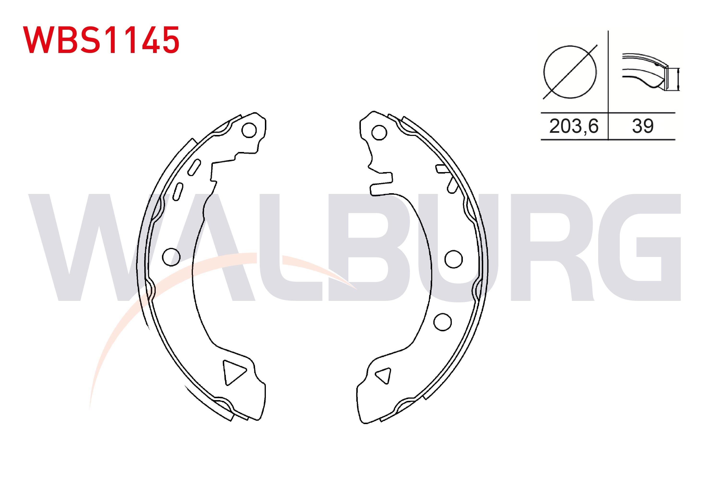 FREN PABUC BALATA ARKA 203,6X39 FIAT MAREA (185) 1.6i 16v - 1.9 JTD - 2.0i 1996-2007 / BRAVO (182) 1.4 - 1.6 16v 1995-2004 / BRAVA (182) 1.6 16v 1995-2002