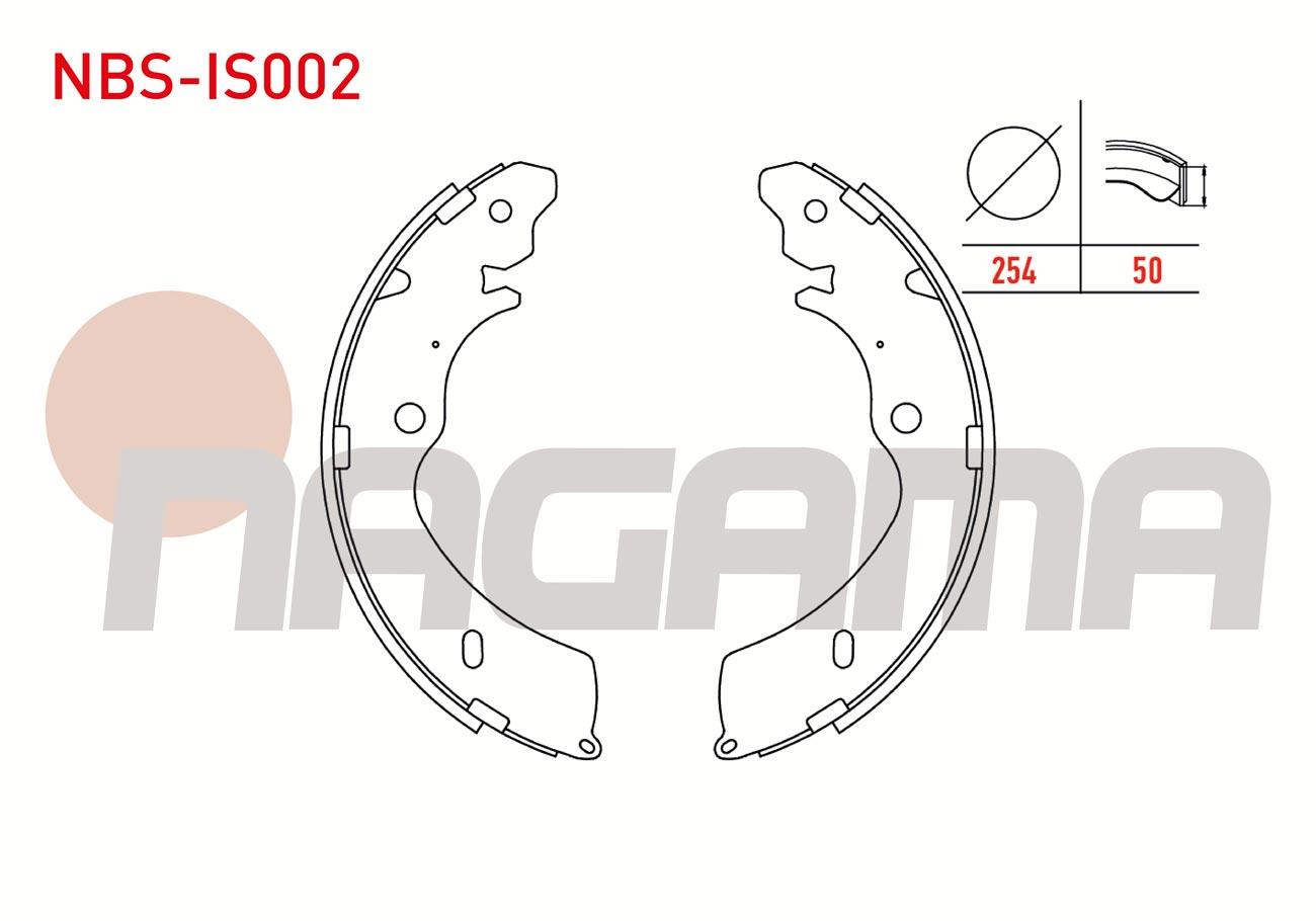 FREN PABUC BALATA ARKA 254X50mm ISUZU D-MAX 2.5 D 4X2 2002-2012