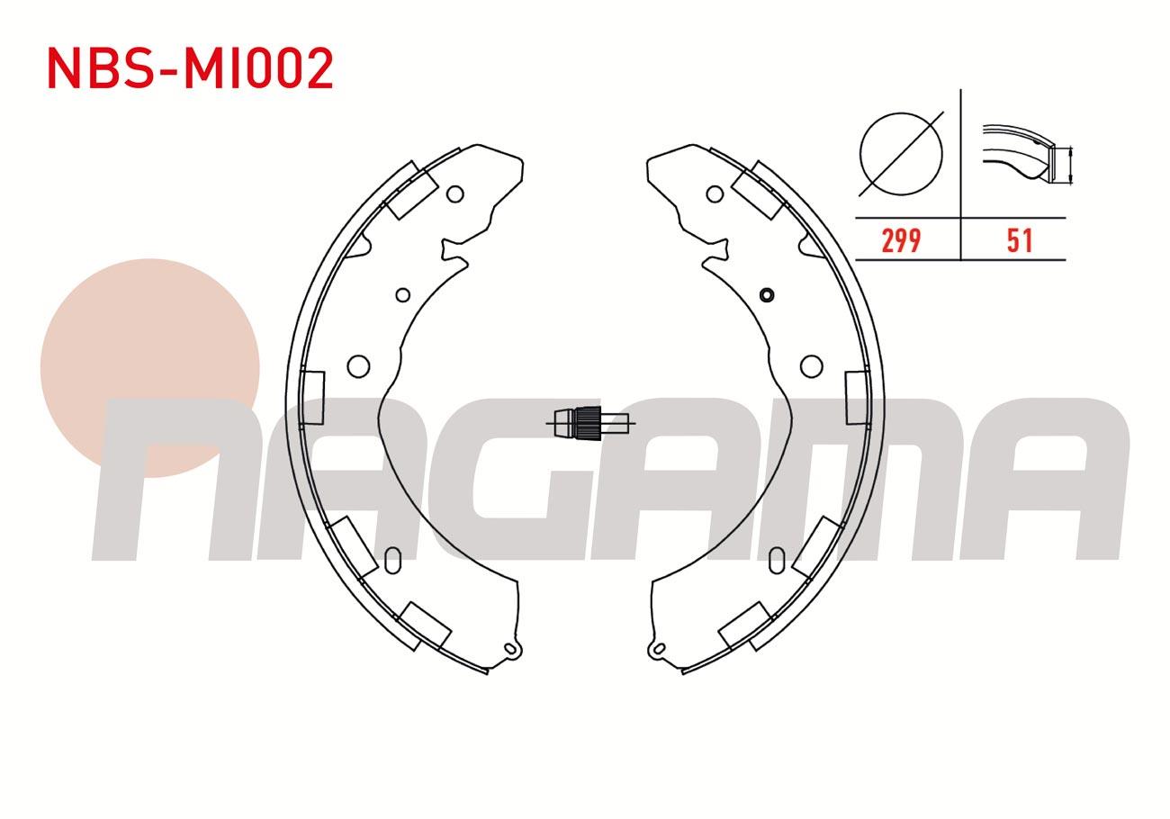 FREN PABUC BALATA ARKA 299X51mm MITSUBISHI L200 2.5 D 2005- / ISUZU D-MAX 2.5 D 2012- / FIAT FULLBACK PICK-UP 2.4 D 2016-