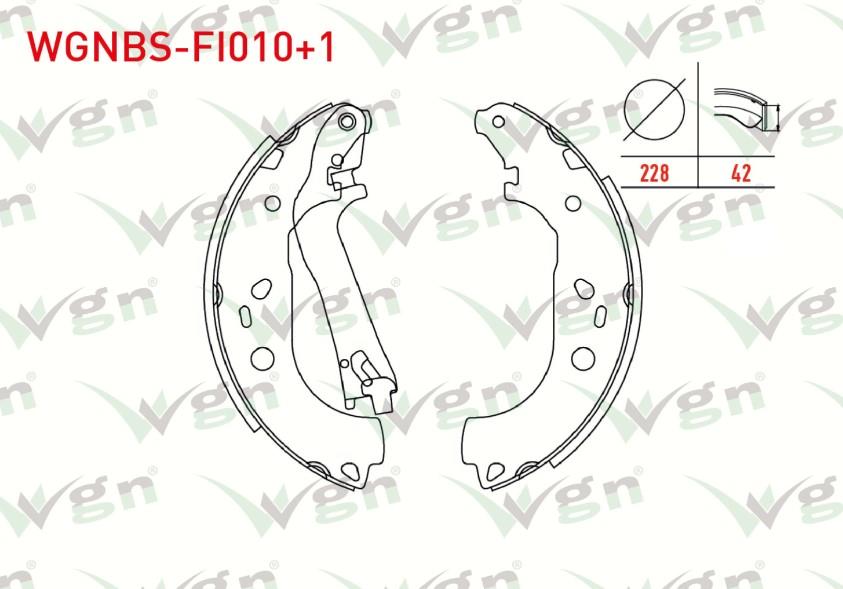 FREN PABUC BALATA ARKA FIAT DOBLO (119,223) 1.3 MJT LEVYELI 228X42 mm 2001-2010/ DOBLO 1.6 MJT 2001-2010/ COMBO D 1.6 CDTI 2012-