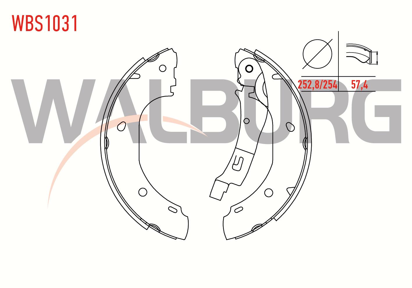 FREN PABUC BALATA ARKA FIAT DUCATO 2.3 JTD LEVYELI 254X57,4 mm 2002-2006/DUCATO 2.8 JTD 2002-2006/BOXER II 2.2 HDI 2002-2006/BOXER I 2.5 TDI 1994-2002/JUMPER I 2.5 TDI 1994-2002