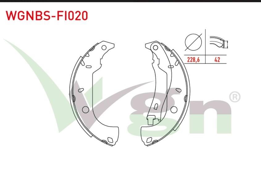 FREN PABUC BALATA ARKA FIAT TEMPRA SW 1.6i LEVYELI 228,6X42 mm 1992-1999/FIAT TEMPRA 2.0i 1992-1999