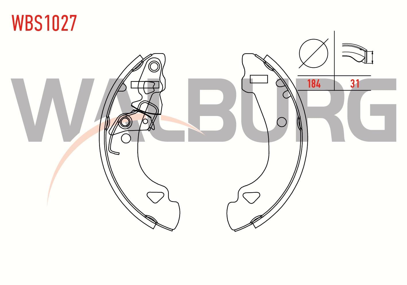 FREN PABUC BALATA ARKA FIAT UNO 70 1.4i LEVYELI 184X31 mm 1994-2000