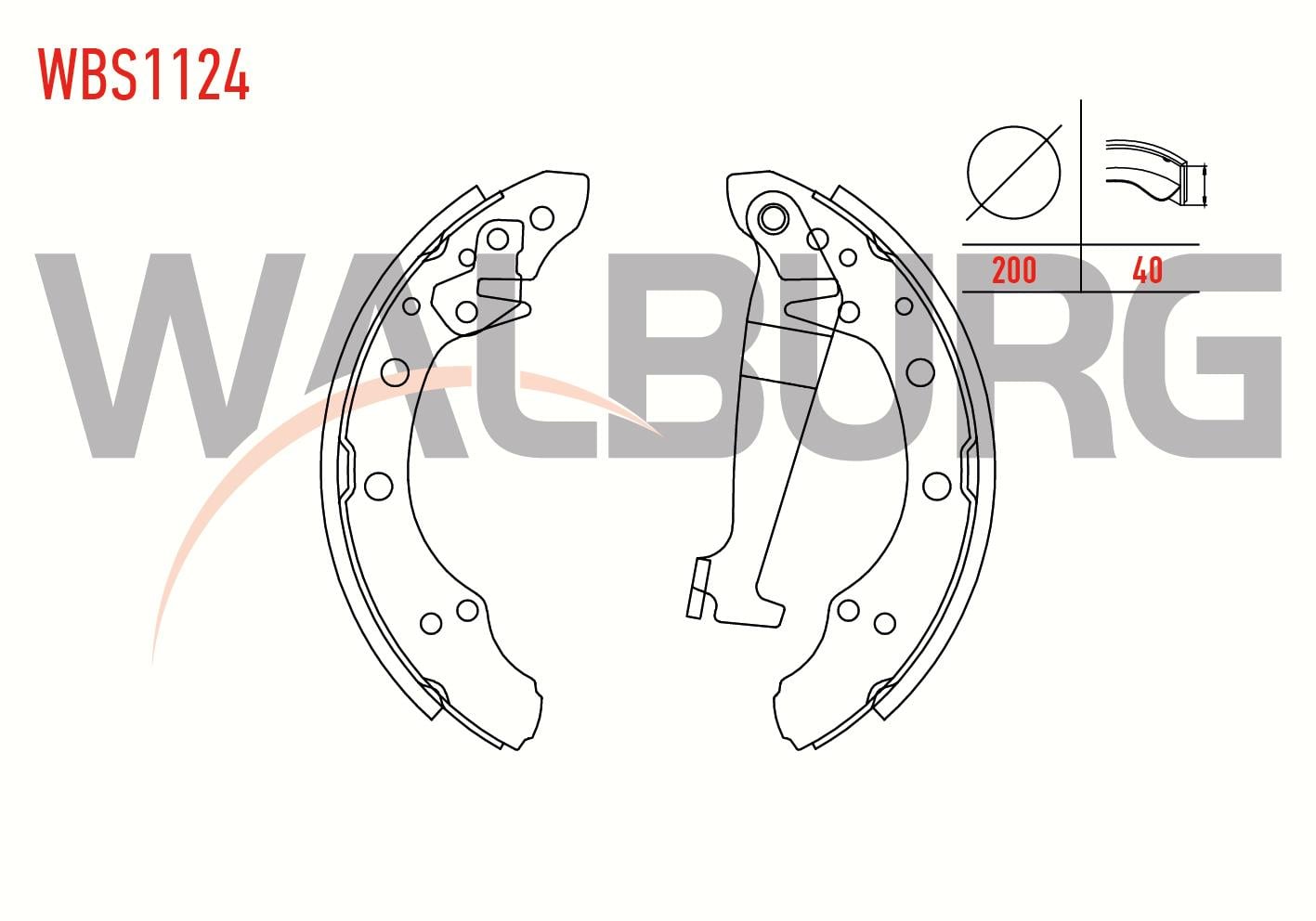 FREN PABUC BALATA ARKA GOLF III 1.6i LEVYELI 200X40 mm 1991-1999/GOLF III 1.9 TD- 1991-1999/FABIA 1.4 TDI- 1999-2007/FABIA II 1.4 TDI- 2006-2015/FAVORIT PICK UP 1.3 1992-1997