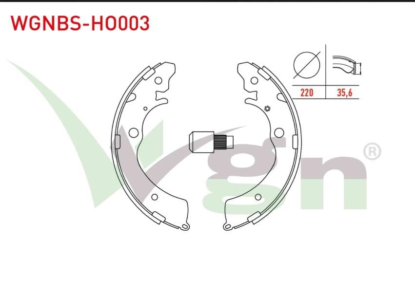 FREN PABUC BALATA ARKA HONDA ACCORD V (CC7,CD) 2.2i 220X35,6 mm 1993-1997/ACCORD IV (CB) 2.0i 16v 1990-1993/ACCORD IV (CB) 2.2i 16v 1990-1993/CRV I 2.0i 16v 1995-2002/SUZUKI JIMNY (FJ) 1.3i 16v 1998-