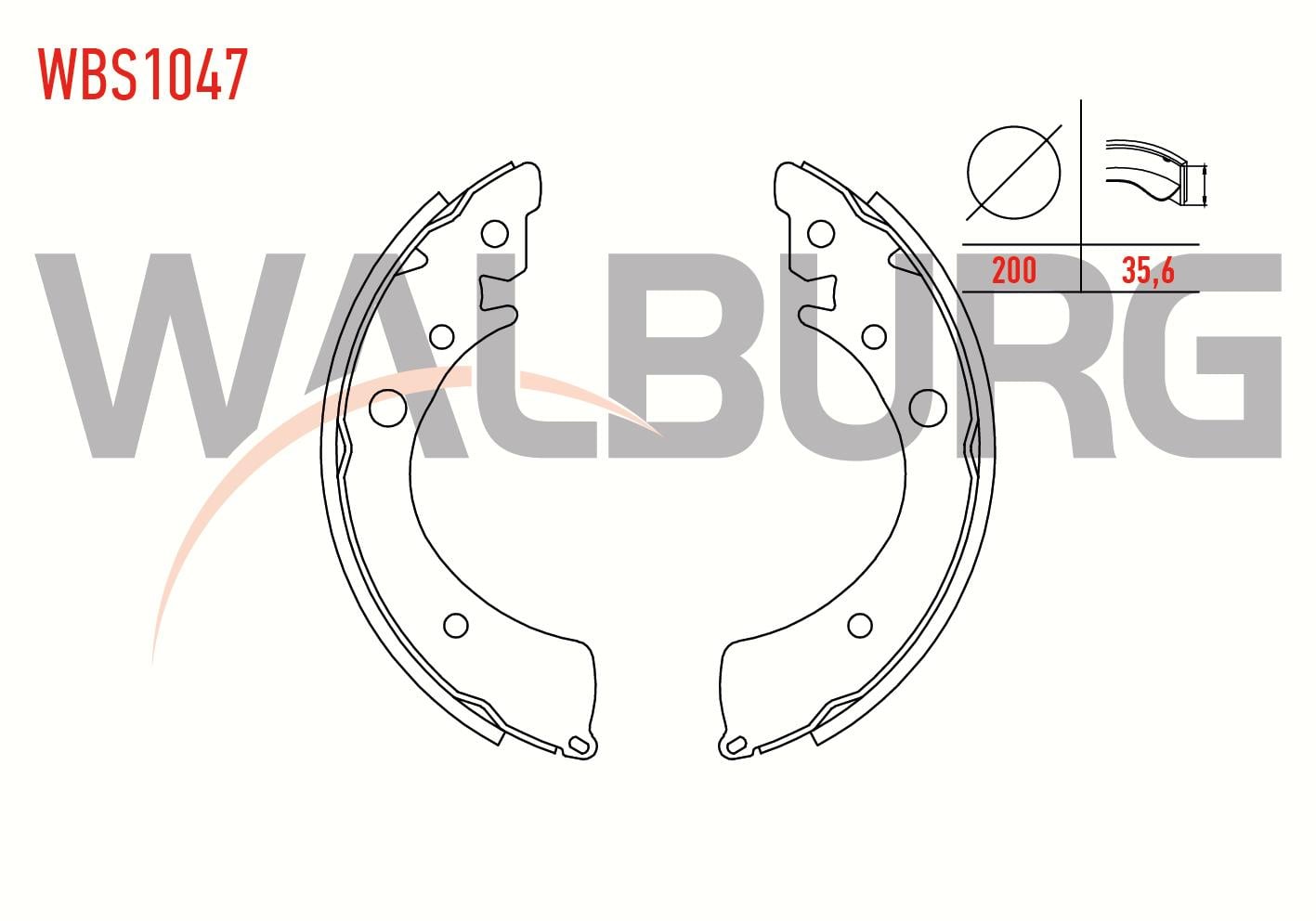 FREN PABUC BALATA ARKA HONDA CIVIC VI 1.4i 200X35,6 mm 1995-2001/HONDA ACCORD III 1.6 LS 1985-1989/HONDA CIVIC VI 1.6i 1995-2001/HONDA ACCORD III 2.0i 16v- 1985-1989