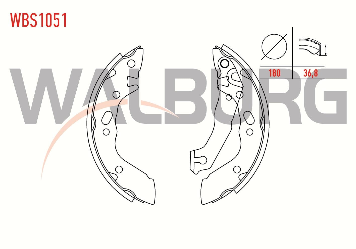 FREN PABUC BALATA ARKA HYUNDAI ACCENT II (LC) 1.5i LEVYELI 180X36,8 mm 1989-1995/HYUNDAI EXCEL 1.3i 1990-1995/HYUNDAI EXCEL 1.5i 1990-1995