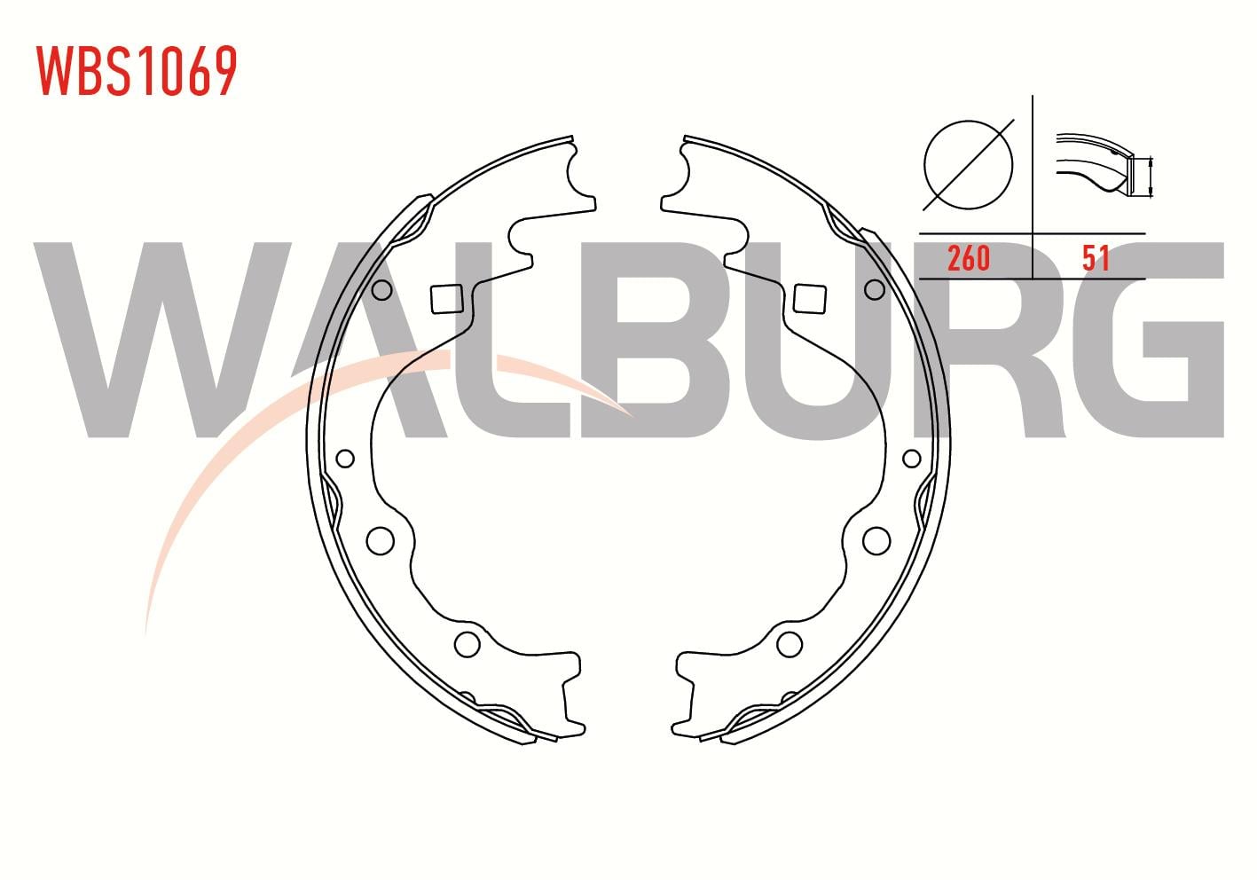 FREN PABUC BALATA ARKA KIA BESTA 2.2 D 260X51 mm 1993-2003/KIA PREGIO (TB) 2.5 TCI D 1997-2002/KIA PREGIO (TB) 2.7 D 1997-2002/MAZDA E 2200 (SR2) 2.2 D 1984-2004