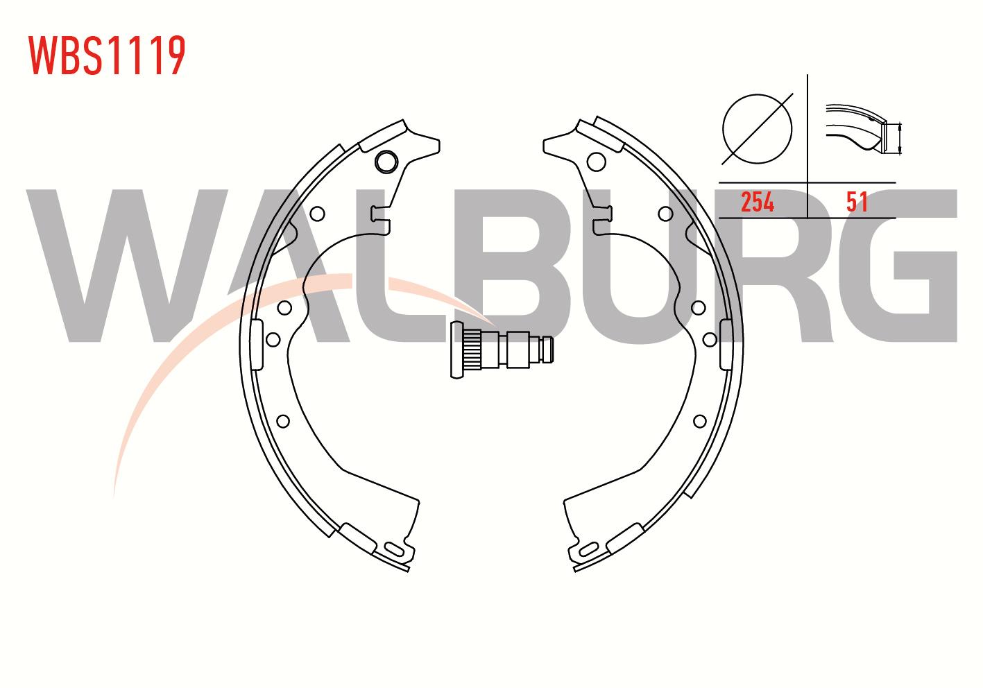 FREN PABUC BALATA ARKA LEVYELI 254X51mm TOYOTA HI-LUX PICK UP 2.5 D-4D 4X2 2005-2011 / TOYOTA HILUX (_N_) 2.5 D 1983-2005