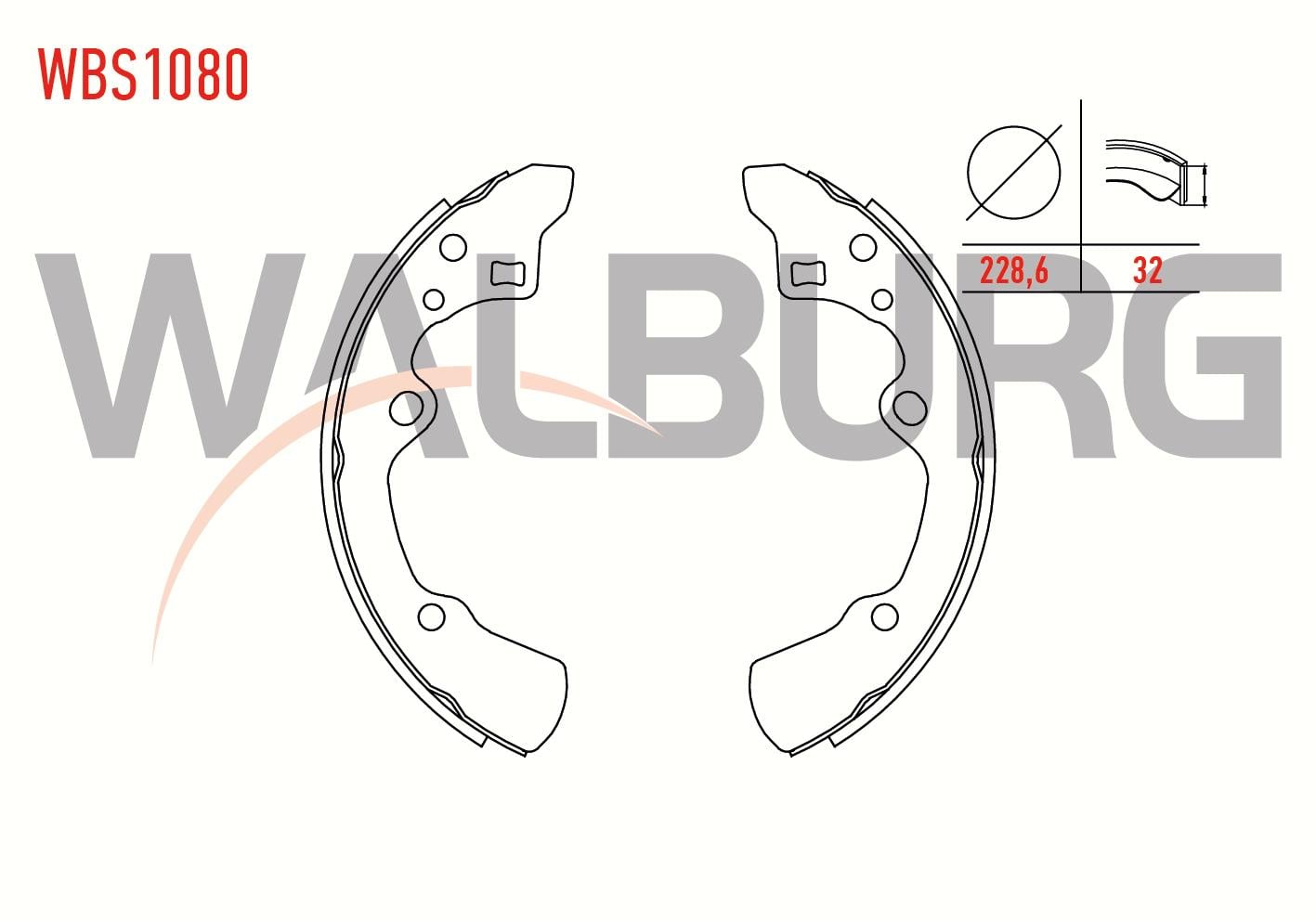 FREN PABUC BALATA ARKA MAZDA 626 III (GD) 1.8i 228,6X32 mm 1987-1992 / MAZDA 626 III (GD) 2.0i 16v 1987-1992