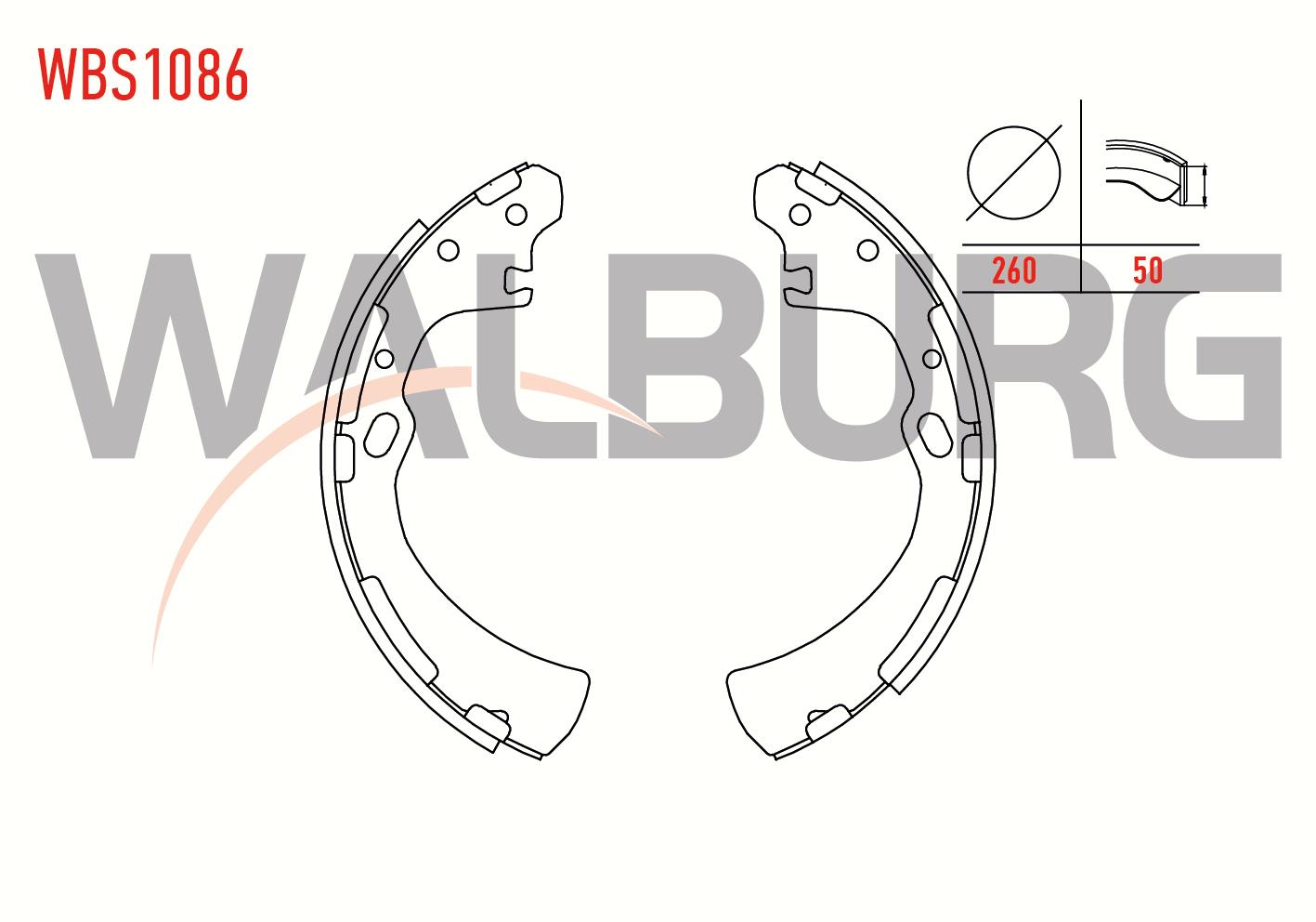 FREN PABUC BALATA ARKA NISSAN PICK UP (D22) 2.5 D 4X2 260X50 mm 1998-