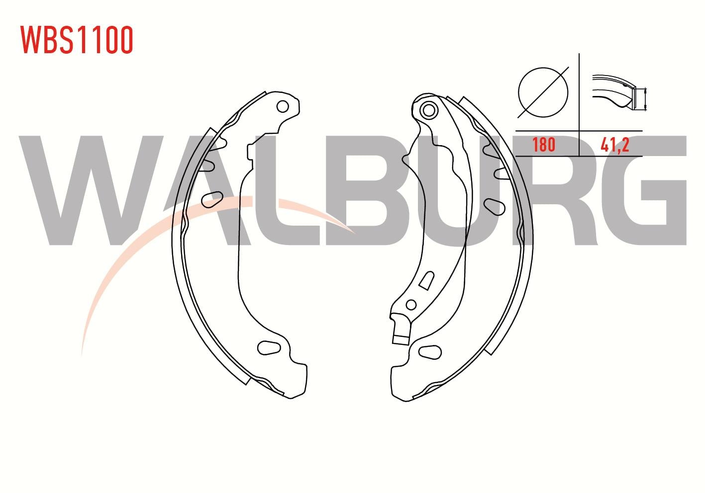 FREN PABUC BALATA ARKA RENAULT CLIO SYMBOL 1.4 LEVYELI 180X41,2 mm 1998-2005/ CLIO SYMBOL 1.5 DCI- 1998-2005/ CLIO SYMBOL 1.6 1998-2005/ CLIO SYMBOL 1.2 1998-2005