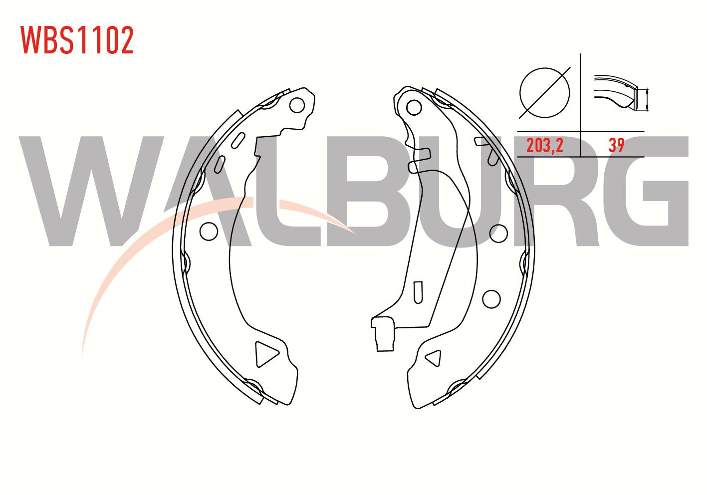FREN PABUC BALATA ARKA RENAULT R19 1.4 LEVYELI 203,2X39 mm 1988-2001/ R19 1.6 1988-2001/ R19 1.9 D- 1988-2001/ R19 1.8i 16v- 1988-2001/ R19 1.7 1988-2001