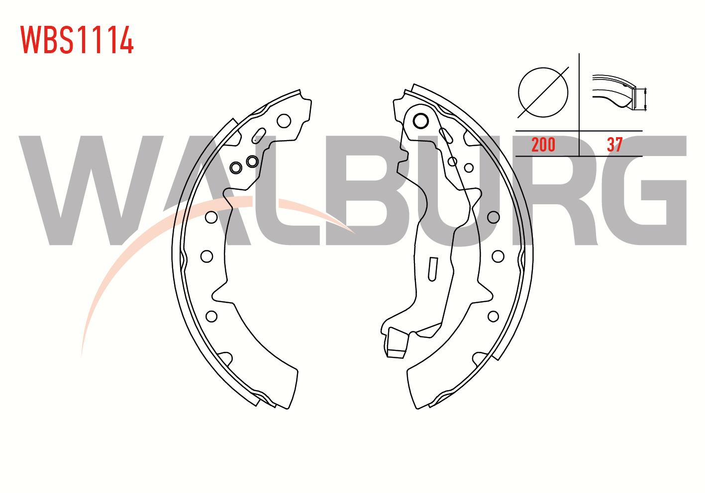 FREN PABUC BALATA ARKA TOYOTA CARINA E (_T19_) 1.6 LEVYELI 200X37 mm 1992-1997/CARINA E (_T19_) 1.8i 1992-1997/CARINA E (_T19_) 2.0 D 1992-1997/CARINA E (_T19_) 1.8i 1992-1997
