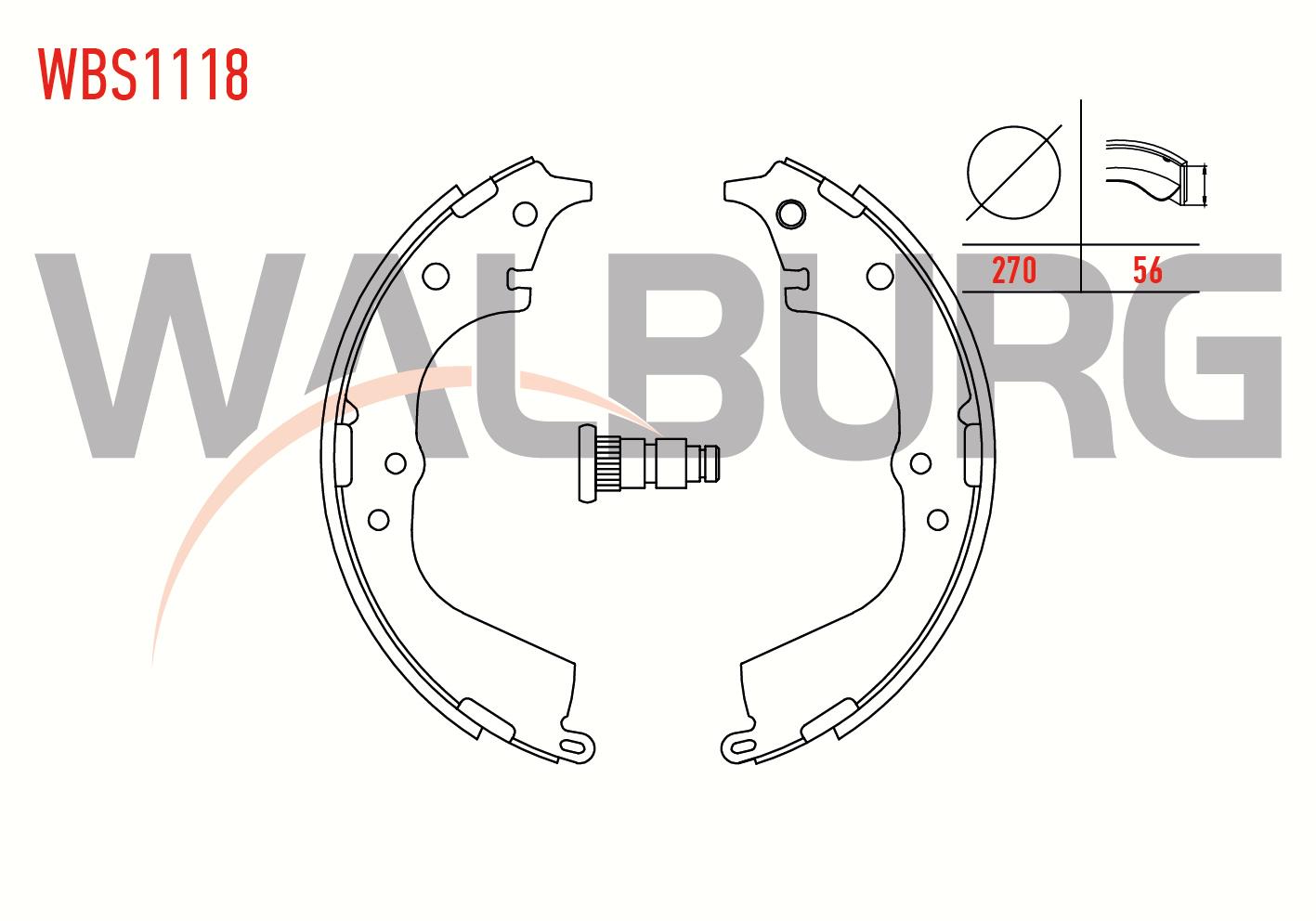 FREN PABUC BALATA ARKA TOYOTA HI-LUX PICK UP (_N_) 2.4 D 270X56 mm 1983-2005/TOYOTA HIACE IV (_H1_,_H2_) 2.4 TD 1996-2006/TOYOTA HIACE IV (_H1_,_H2_) 2.5 D4D 1996-2006