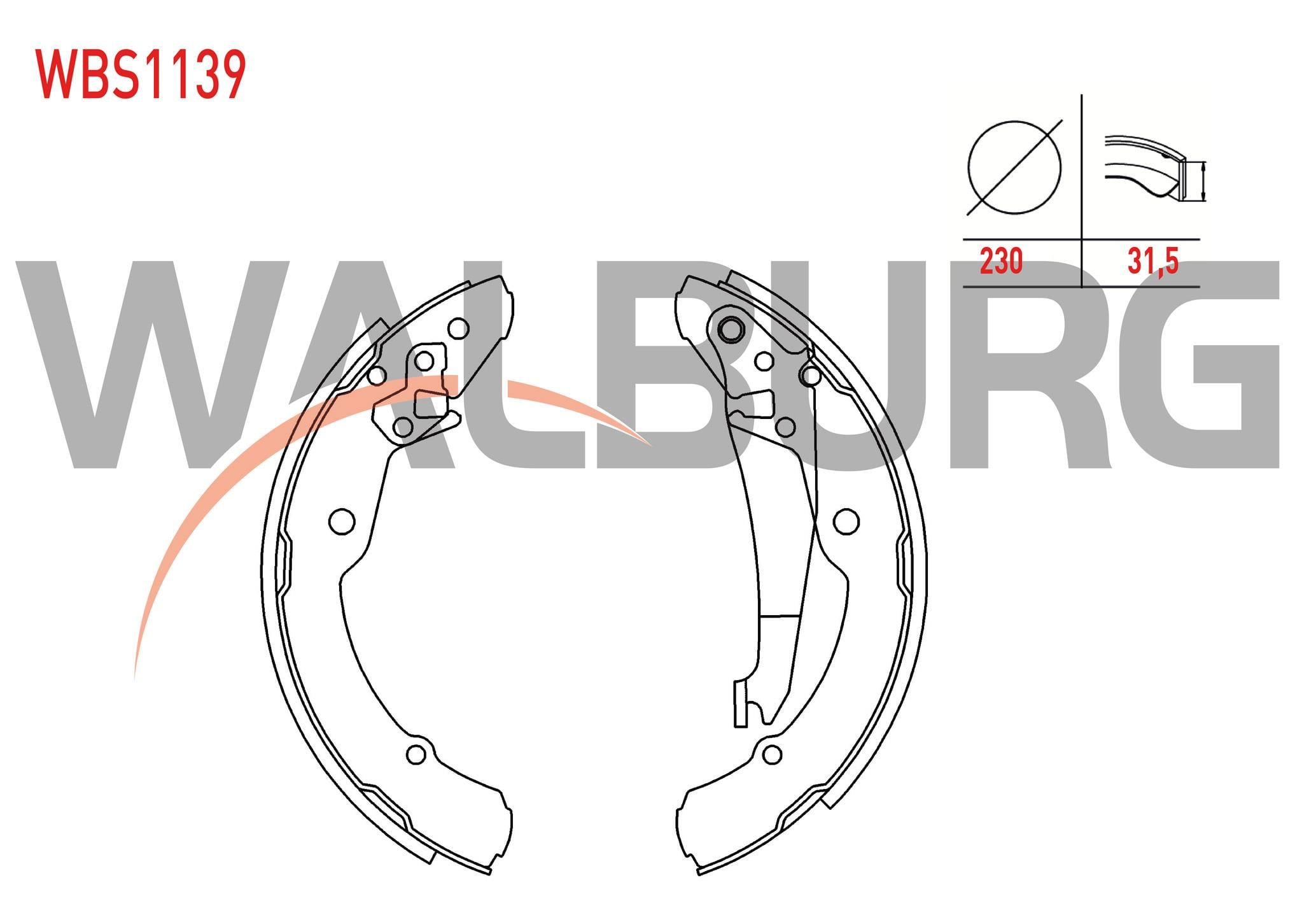 FREN PABUC BALATA LEVYELI ARKA 230X31,5 VOLKSWAGEN CADDY II (9K9A) 1.9 TDI - 1.9 SDI 1995-2004 / SKODA OCTAVIA (1U2) 1.6i - 1.8i T -1.9 TDI 1996-2004
