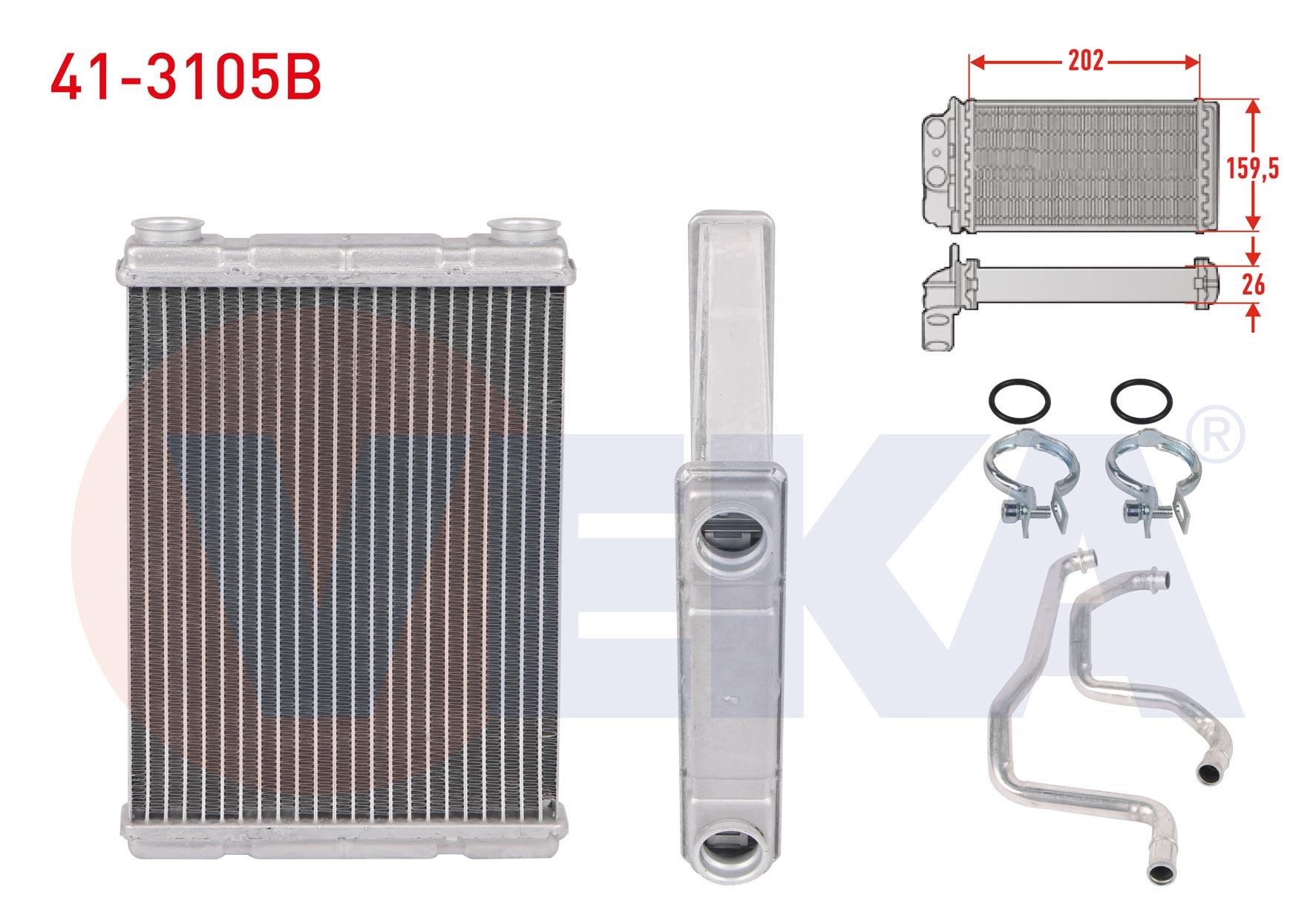 KALORIFER RADYATORU BRAZING (5.5mm fin) NISSAN JUKE 1.5 DCI - 1.6 DIG-T - 1.6 2010-