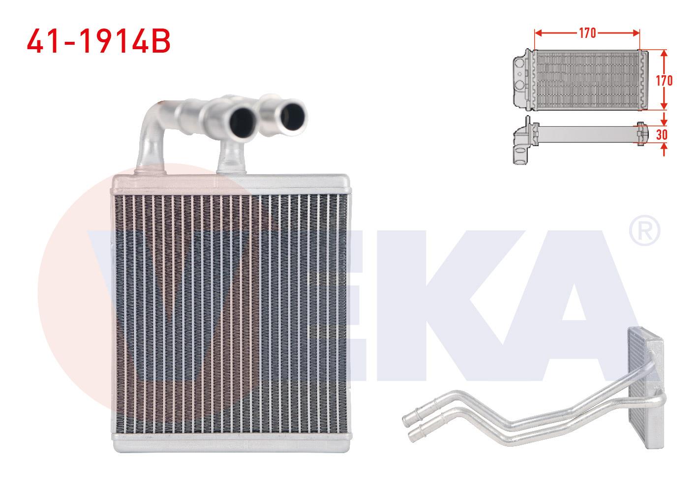 KALORIFER RADYATORU BRAZING FORD FIESTA VI 1.4 TDCI - 1.6 TDCI - 1.4i - 1.6i 2008-2012