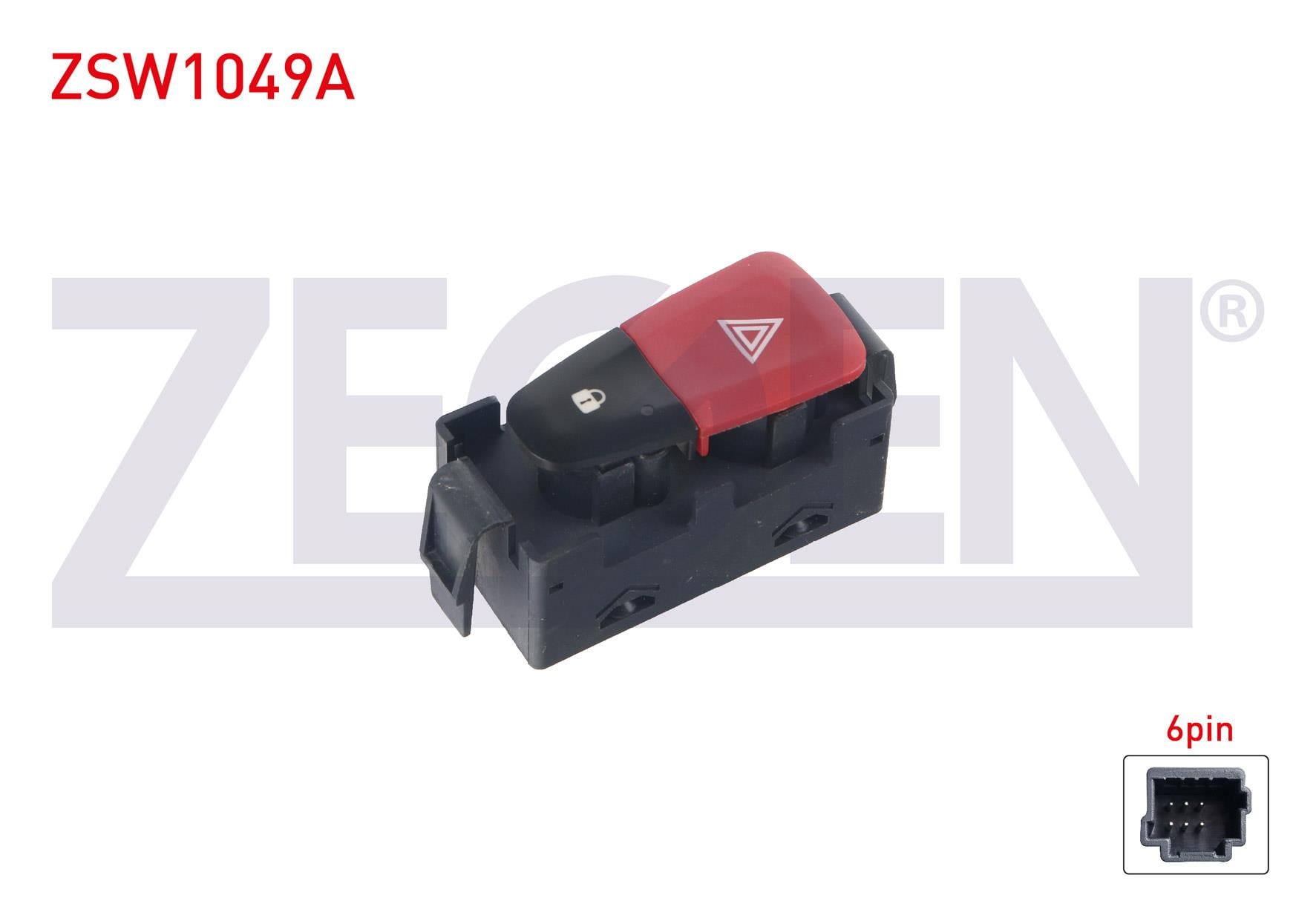 KAPI KILIT VE FLASOR ANAHTARI 6 PIN KIRMIZI ISIK RENAULT MEGANE III - SCENIC III 2008-2015/ DACIA LODGY - SANDERO - DOKKER 2008-