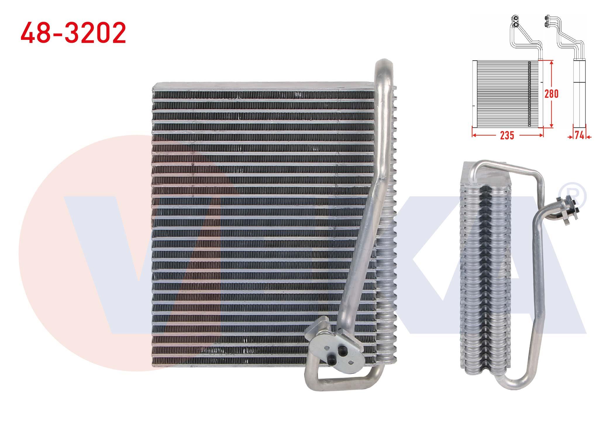 KLIMA EVAPORATORU BORULU 280X235X74 OPEL ASTRA G 1.4 16v - 1.6 16v 2005-2009 / ASTRA F CLASSIC 1.4i 1998-2002 / ZAFIRA A 1.6 16v - 1.8 16v - 2.0 DTI 1999-2005