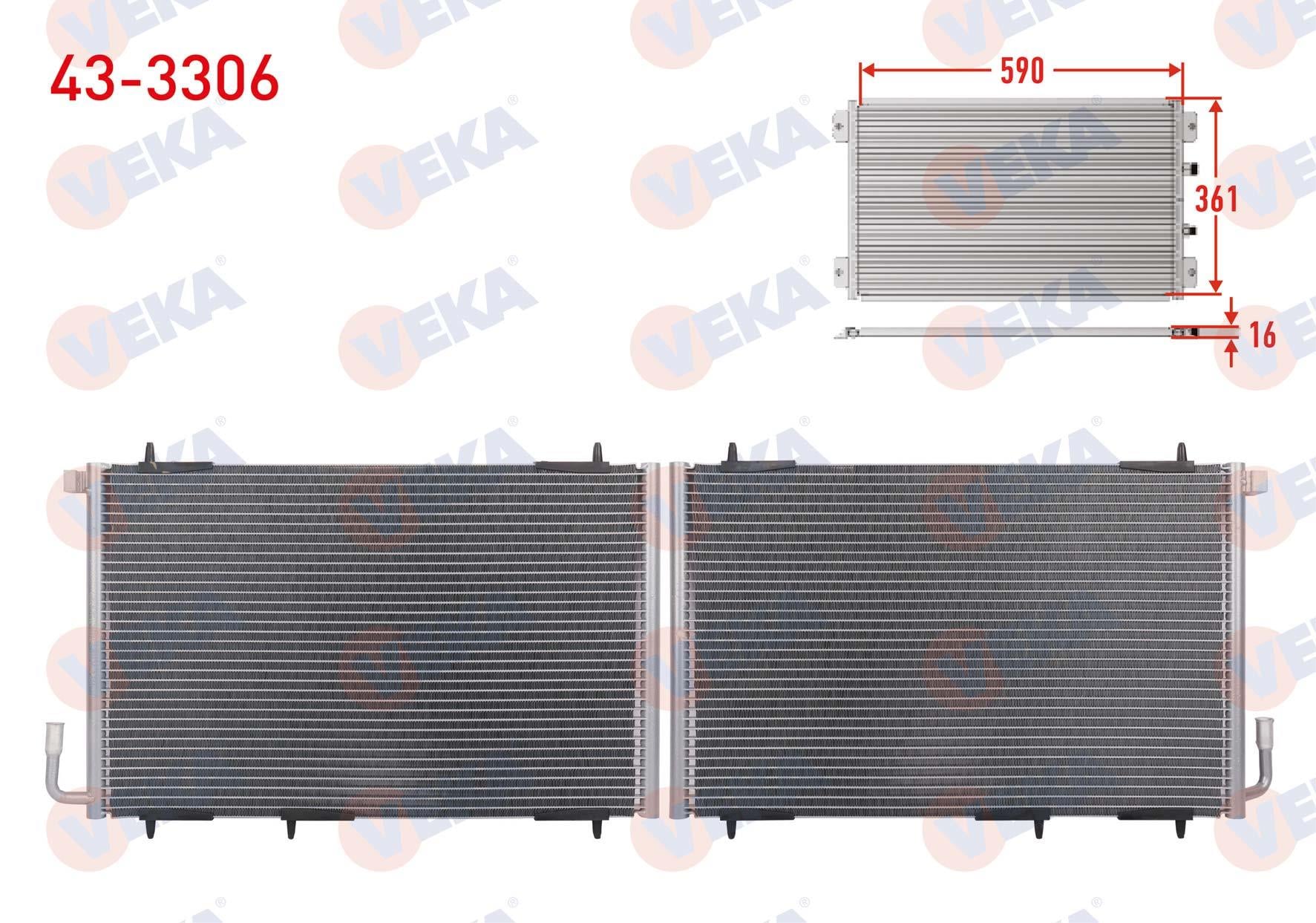 KLIMA RADYATORU PEUGEOT 206 (2A/C) 1.4i 16v A-T/M-T 5 BACAKLI 1998-2006