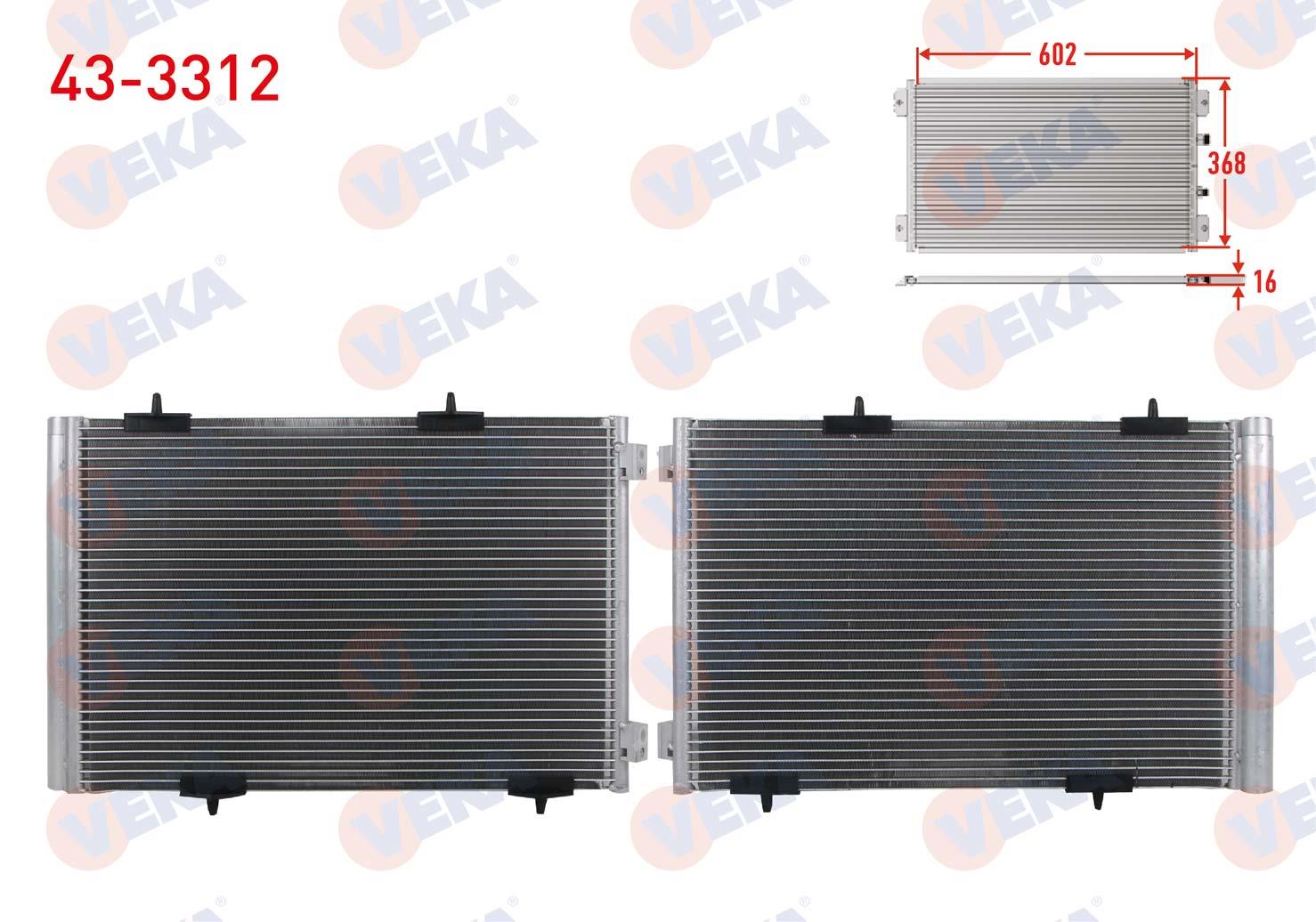 KLIMA RADYATORU PEUGEOT 301 1.2 PureTech - 1.2 VTI - 1.5 BlueHDI - 1.6 BlueHDI - 1.6 HDI - 1.6 VTI 12-20/CITROEN C-ELYSEE 1.2 PureTech - 1.2 VTI - 1.5 BlueHDI - 1.6 BlueHDI- 1.6 HDI- 1.6 VTI 2012-2023