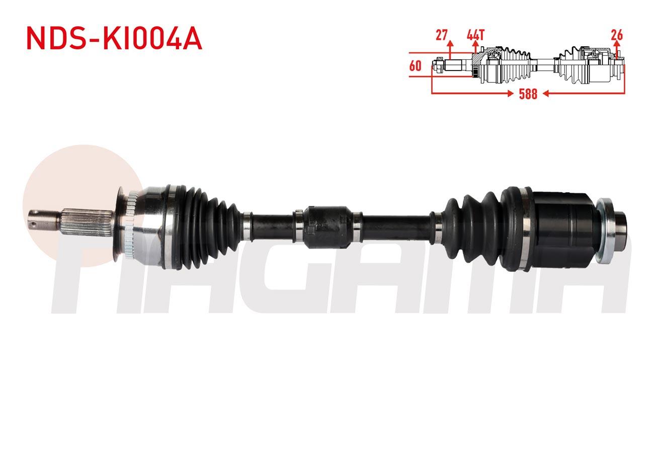 KOMPLE AKS SAG ON ABSLI 44 DIS UZUNLUK 588mm KIA CERATO (LD) 1.6 CRDI M-T 2004-2012