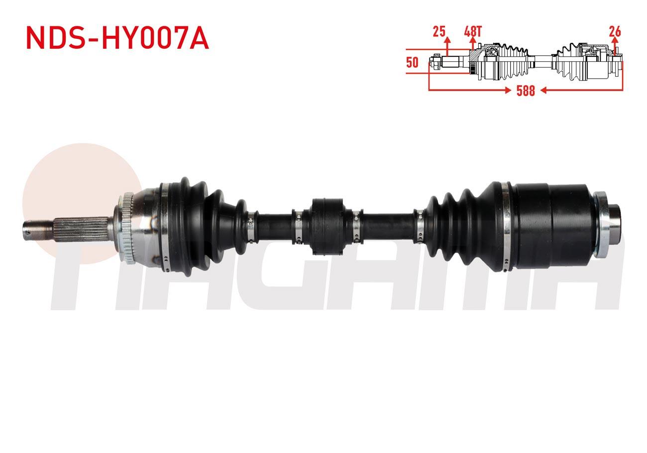 KOMPLE AKS SAG ON ABSLI 48 DIS UZUNLUK 588mm HYUNDAI ACCENT ERA 1.5 CRDI 2006-2012