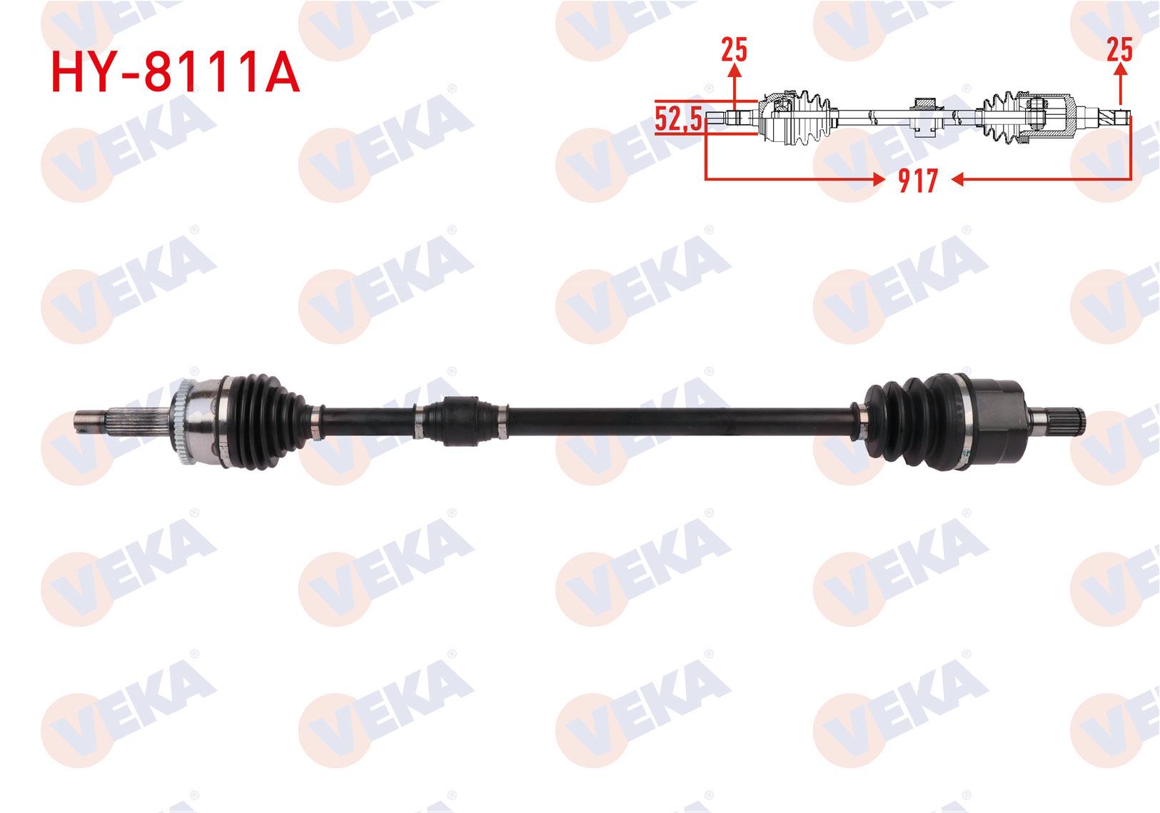 KOMPLE AKS SAG ON ABSLI 48 DIS UZUNLUK 931mm HYUNDAI ACCENT BLUE 1.4 CVVT A-T 2010-