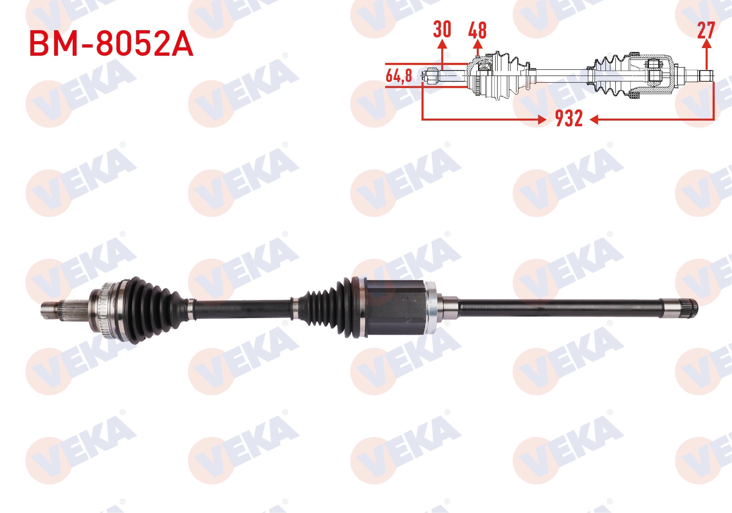 KOMPLE AKS SAG ON ABSLI 48 DIS UZUNLUK 932mm BMW 5 SERISI (E60) 530i - 530d xDrive A-T/M-T 2007-2009