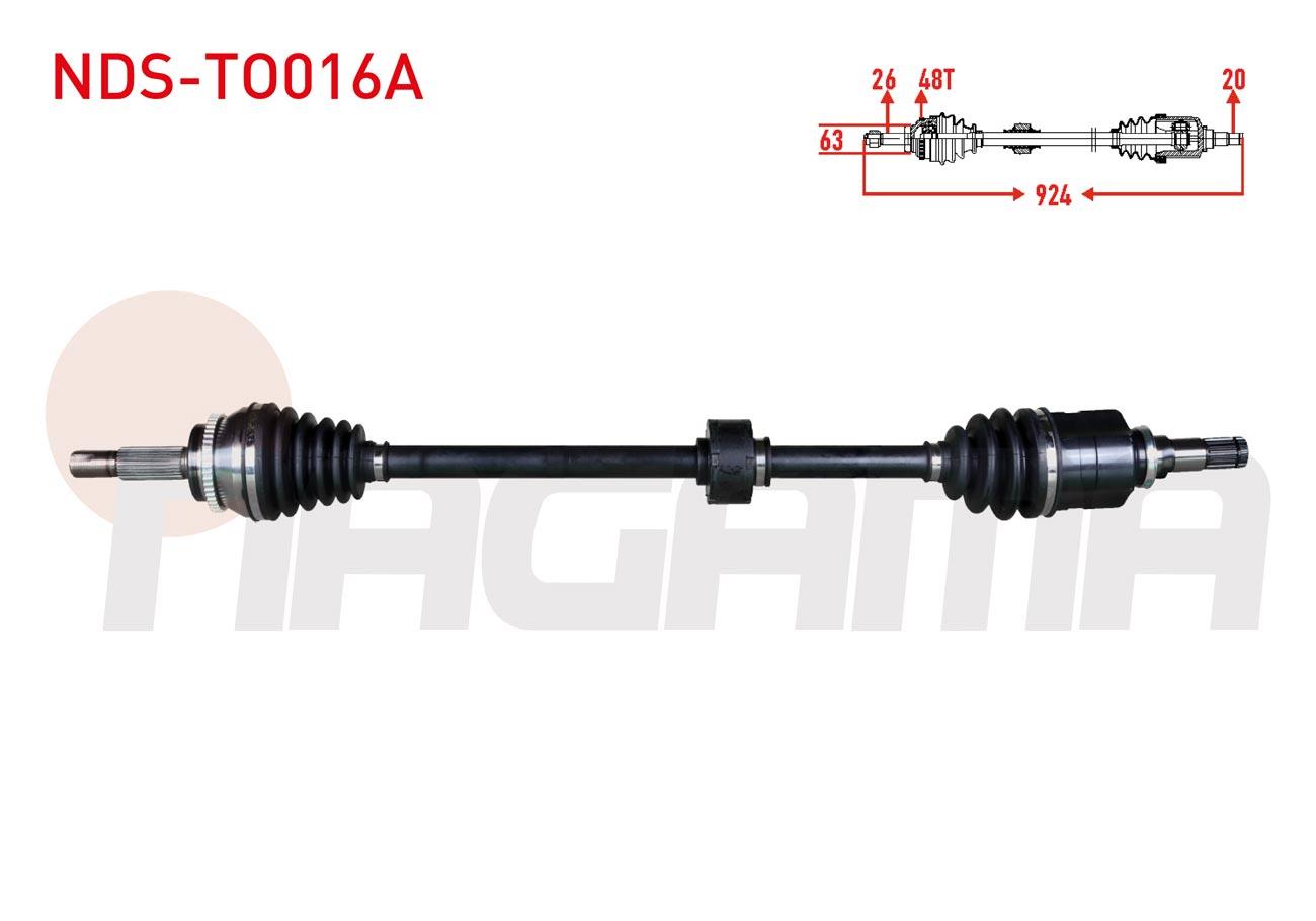 KOMPLE AKS SAG ON ABSLI 48 DIS UZUNLUK 924mm TOYOTA VERSO (ZER_, ZZE12_, R1_) 1.6 A-T/M-T 2004-2009