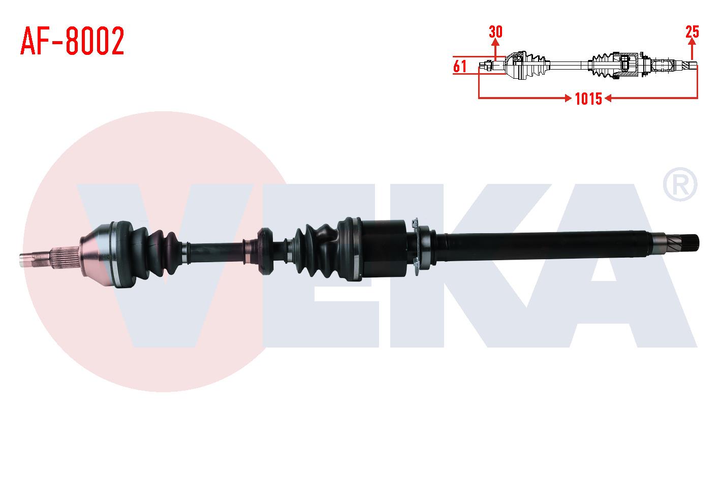 KOMPLE AKS SAG ON ALFA ROMEO 159 (939) 1.9 JTDM M-T UZUNLUK 1015mm 2006-2011