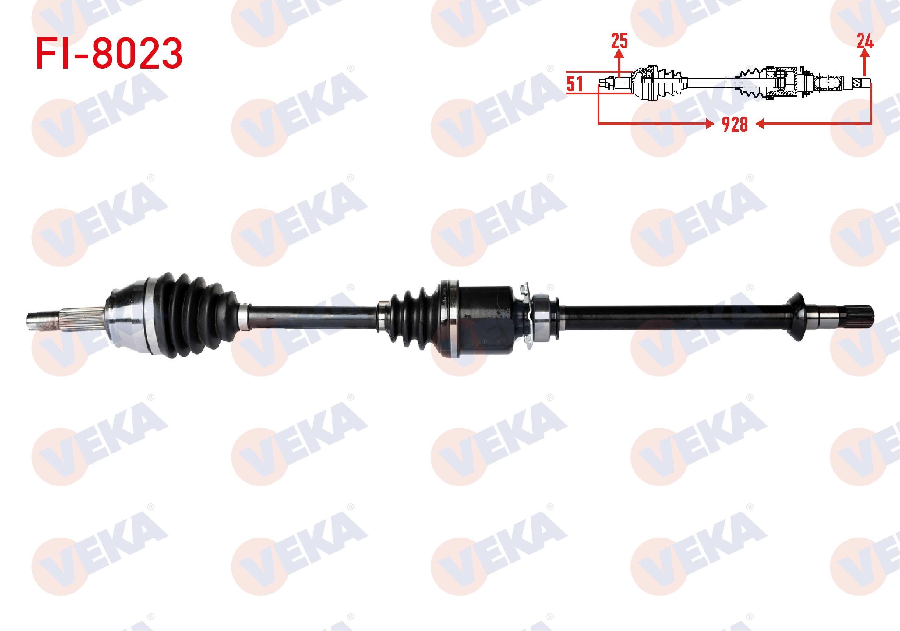 KOMPLE AKS SAG ON FIAT ALBEA 1.3 MJT UZUNLUK 928mm 2007-