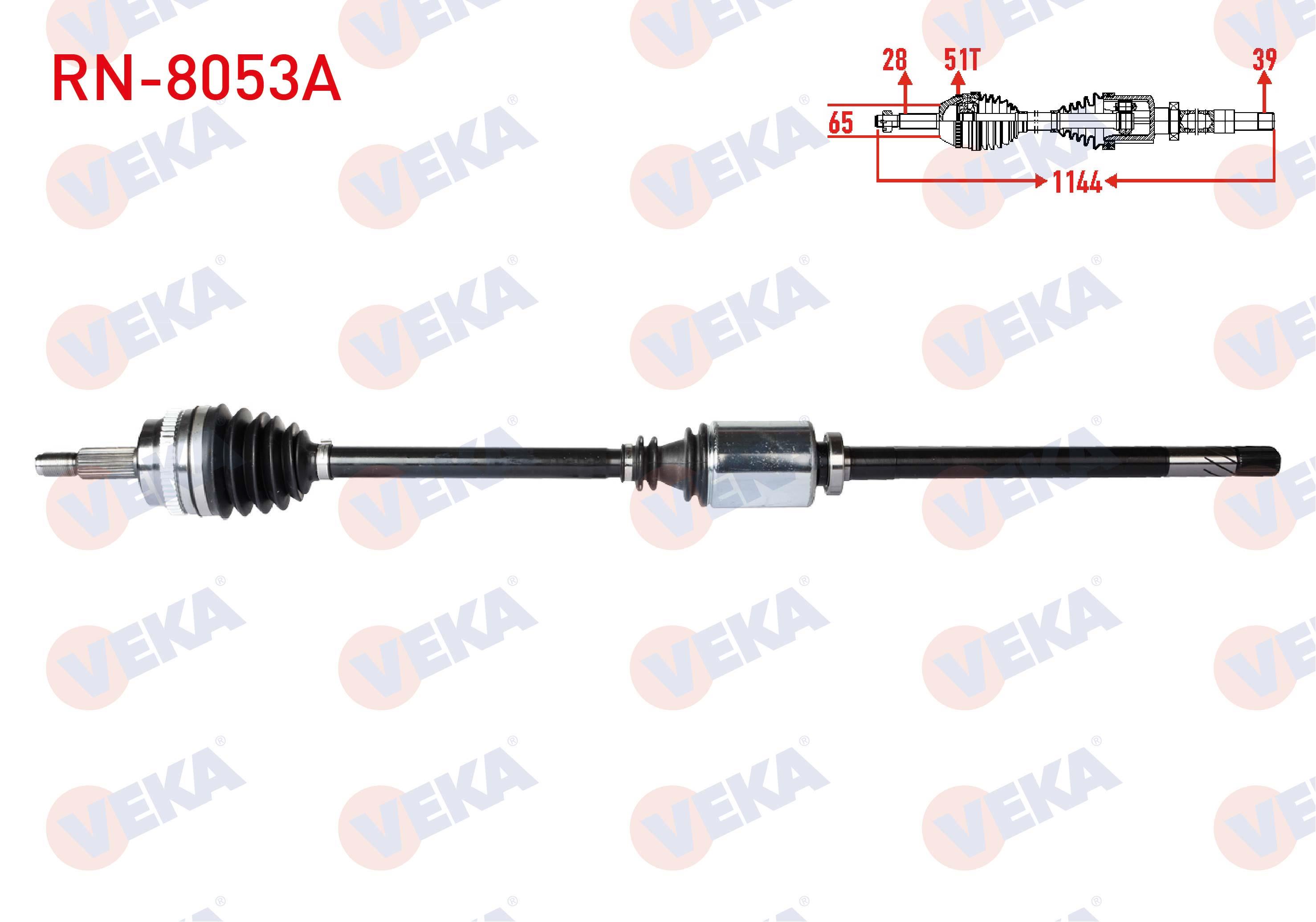 KOMPLE AKS SAG ON RENAULT MASTER II (FD) 2.5 DCI ABSLI 51 DIS UZUNLUK 1144mm 1998-2010