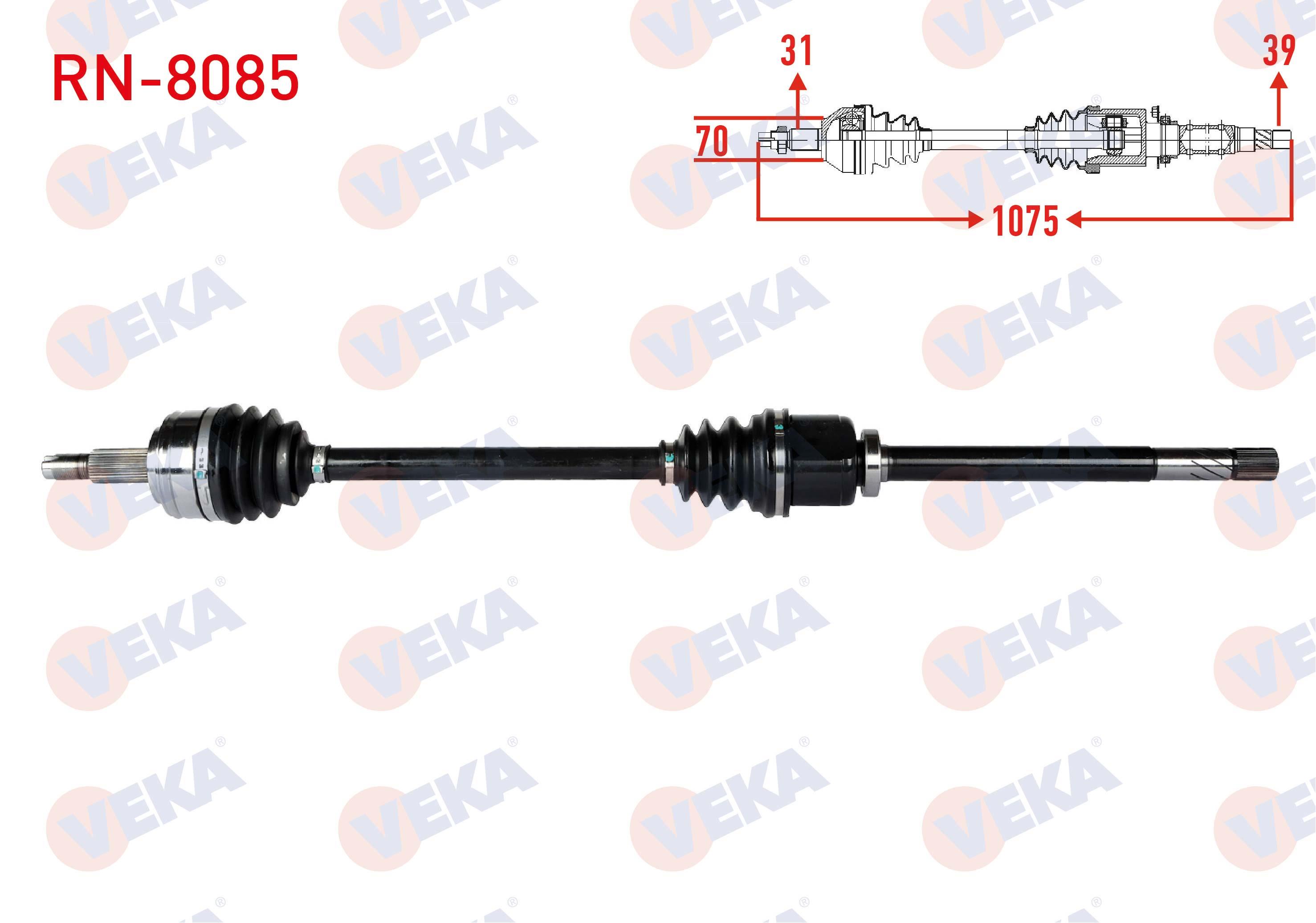 KOMPLE AKS SAG ON RENAULT MASTER III (FV) 2.3 DCI 6 VITES UZUNLUK 1075mm 2010-