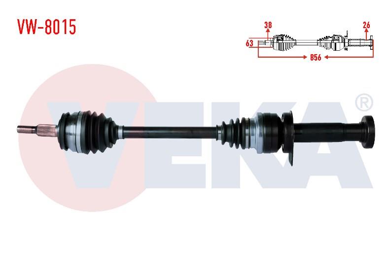 KOMPLE AKS SAG ON T5 AXB 1,9 TDİ 04-10 GKN 304500 7H0407272BC 7H0407272BK 7H0407272CH