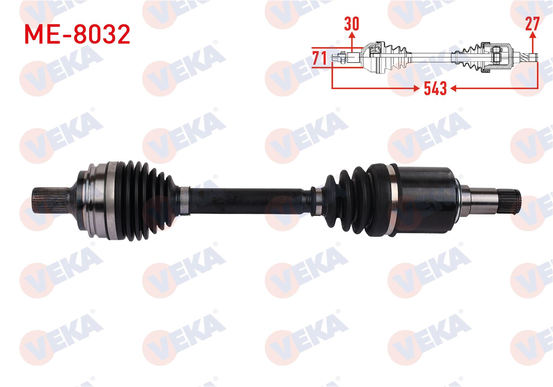 KOMPLE AKS SAG ON UZUNLUK 543mm MERCEDES E SERISI (W212) E250 220 300 350 400 500 4-MATIC 2009-2016 / CLS (C218) CLS250 350 400 BlueTECH 2011-2017