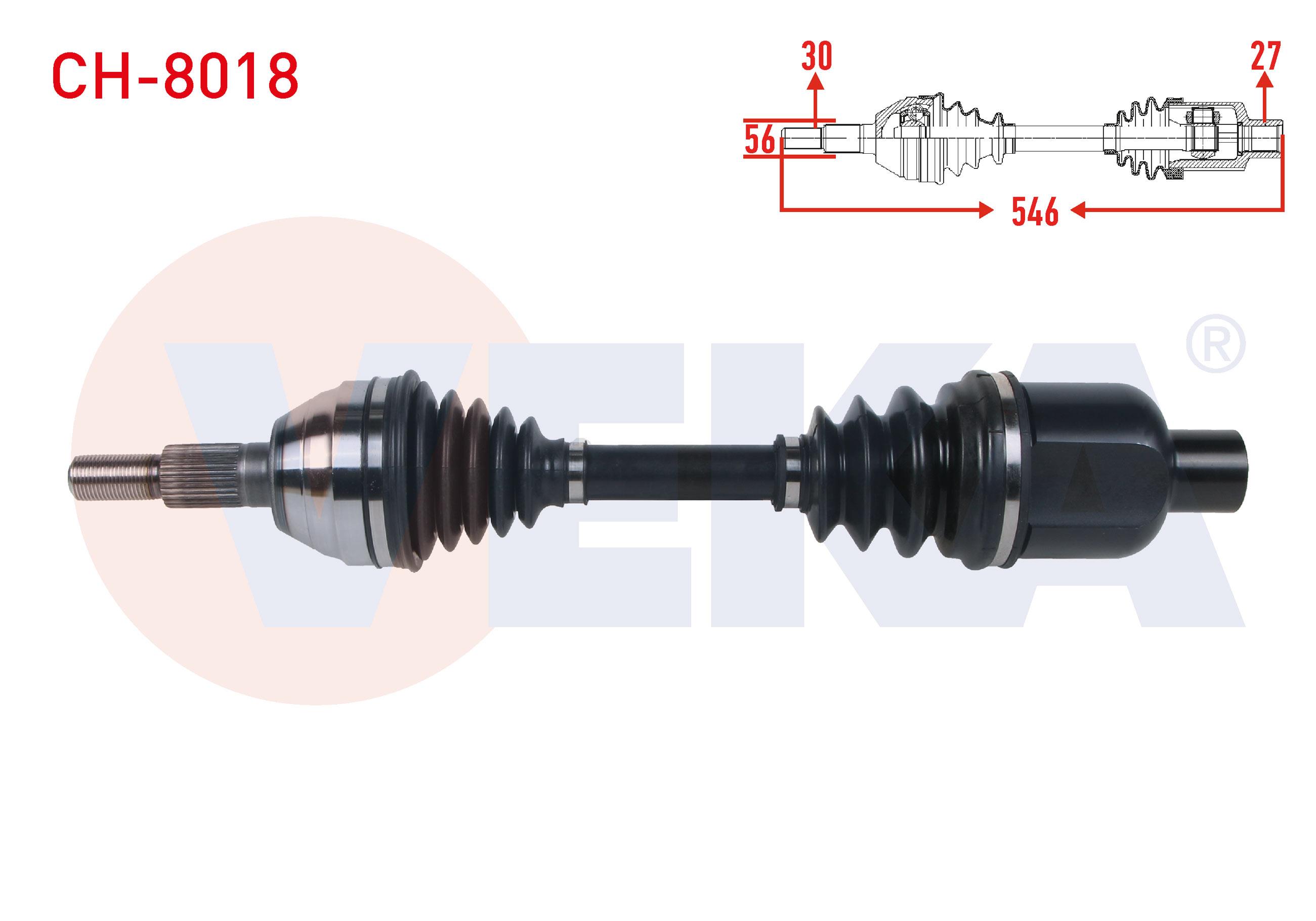 KOMPLE AKS SAG ON UZUNLUK 546mm CHEVROLET CAPTIVA (C100, C140) 2.0 D 2011-