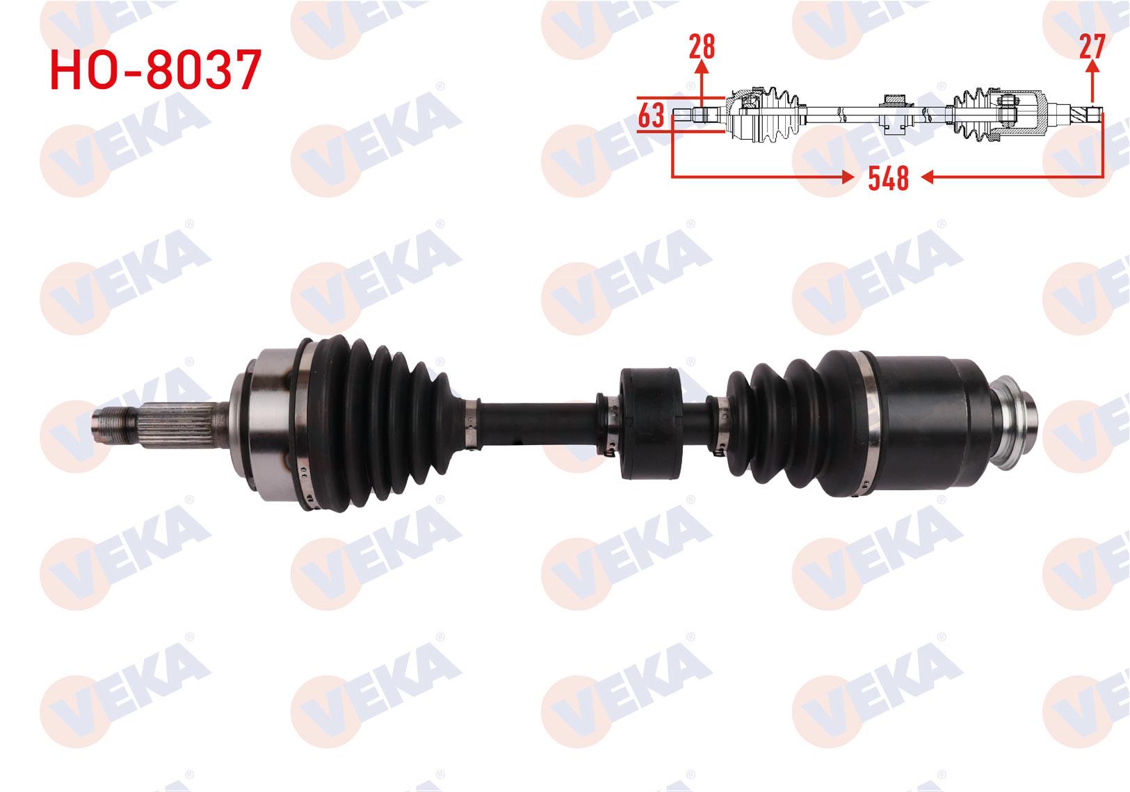 KOMPLE AKS SAG ON UZUNLUK 548mm HONDA ACCORD VII (CL) 2.0 16v 2003-2008