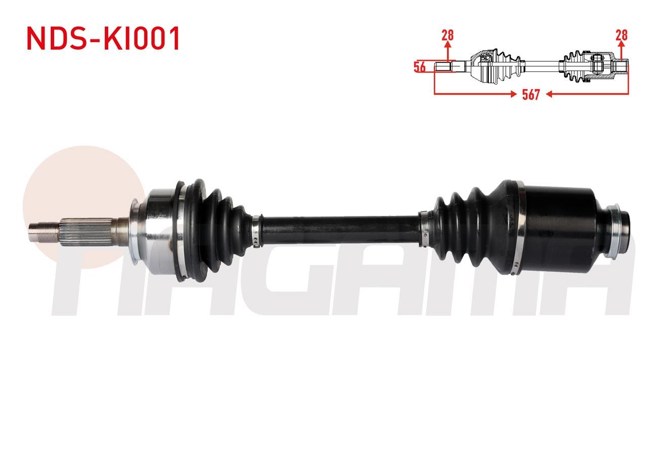 KOMPLE AKS SAG ON UZUNLUK 567mm KIA SORENTO I (JC) 2.5 CRDI A-T 2002-2009