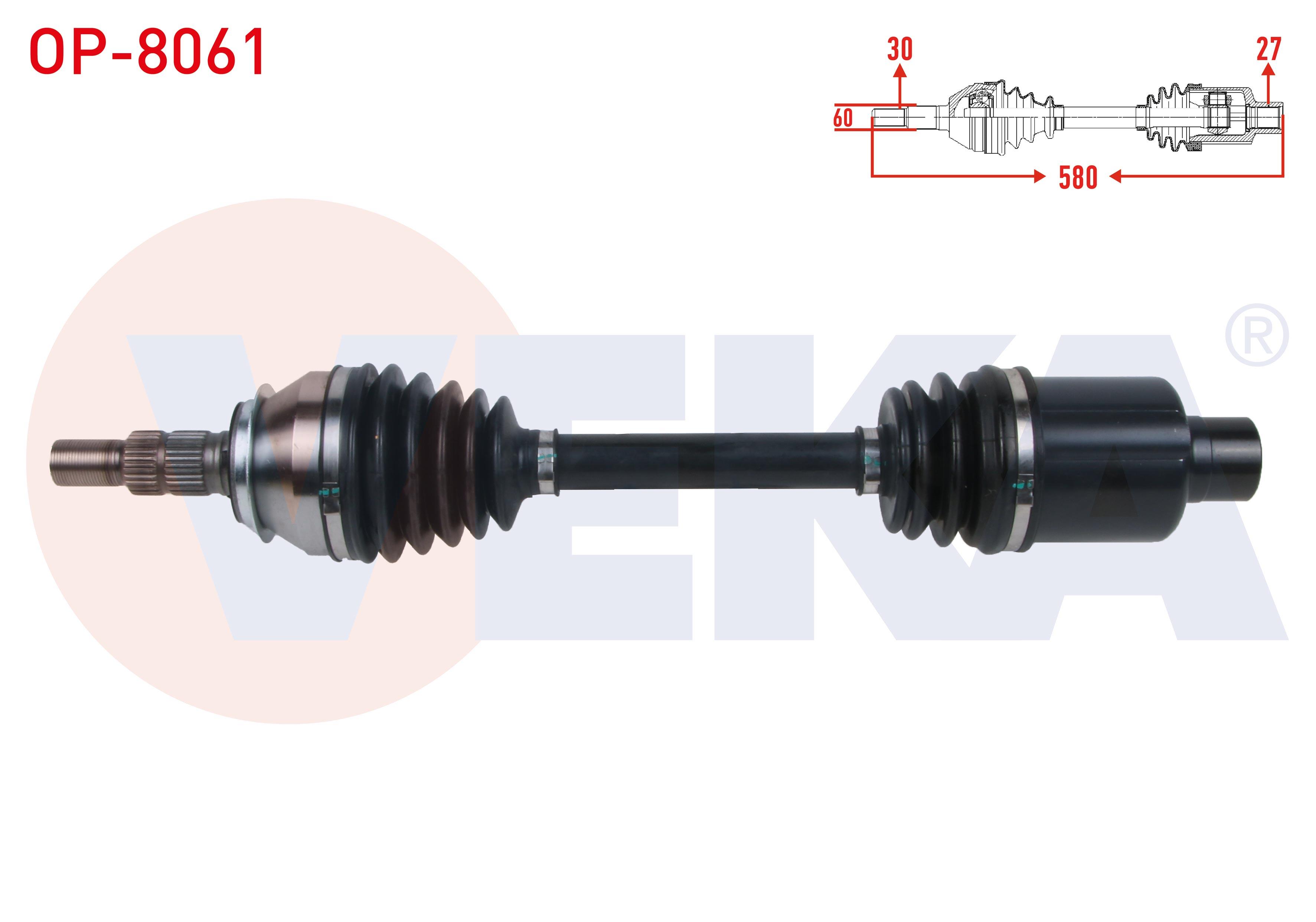 KOMPLE AKS SAG ON UZUNLUK 580mm OPEL INSIGNIA B 1.6 CDTI - 1.5 T 2017-