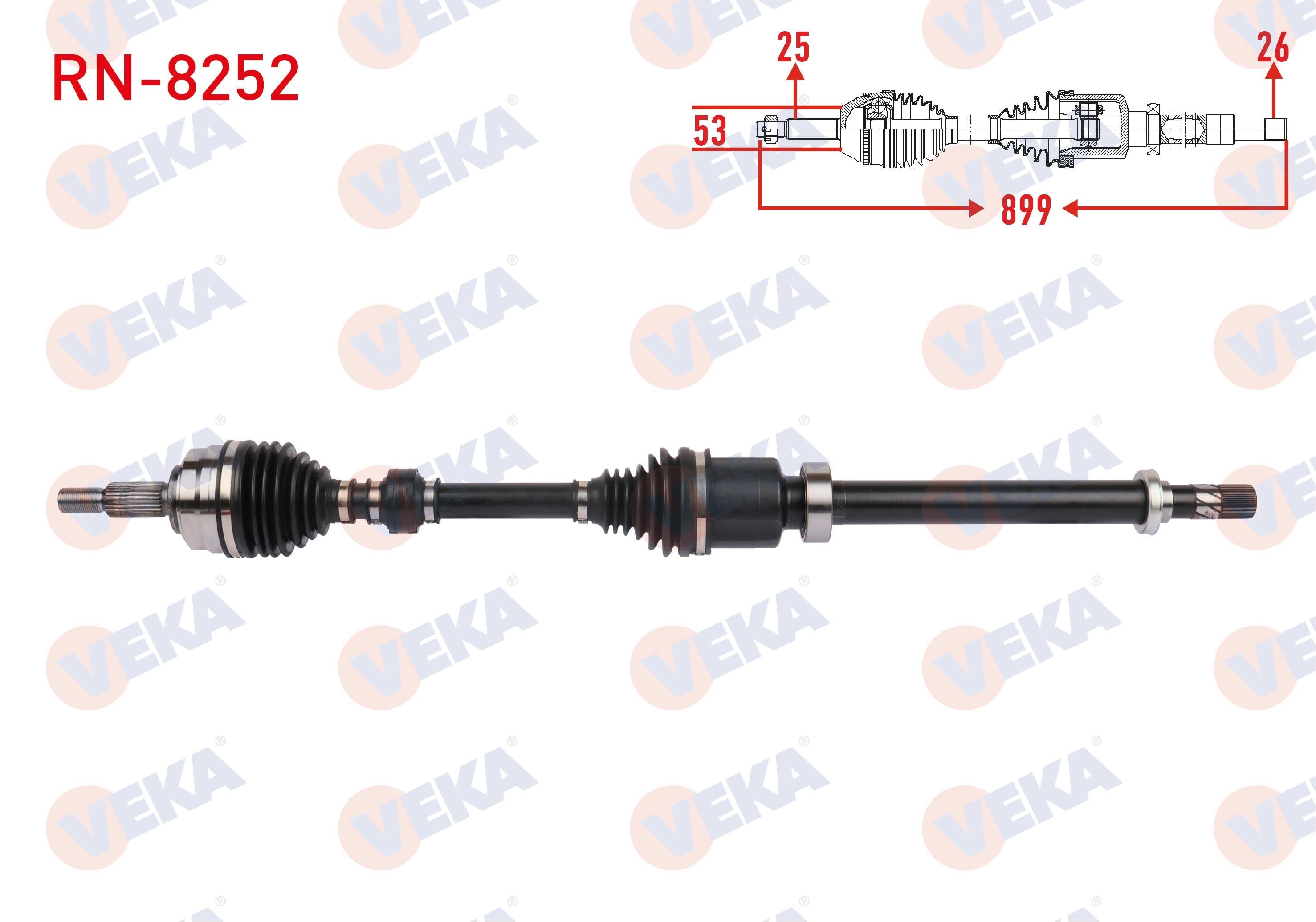 KOMPLE AKS SAG ON UZUNLUK 899mm CLIO V (B7_) 1.0 TCe 100 (B7MT) 5 VITES 15 JANT M-T 2019-