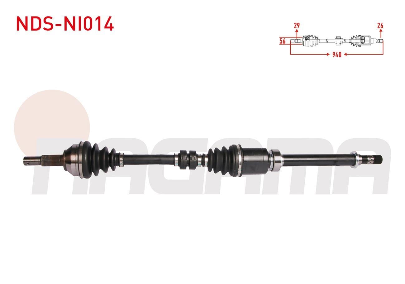 KOMPLE AKS SAG ON UZUNLUK 940mm NISSAN QASHQAI (J10) 1.6i M-T 2007-2014
