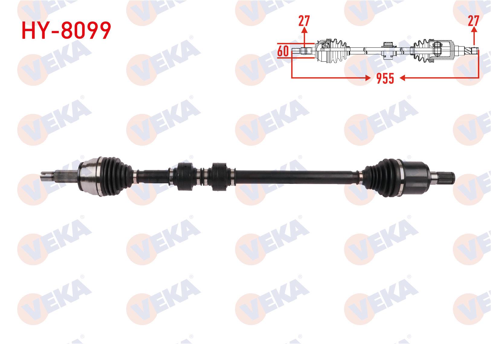 KOMPLE AKS SAG ON UZUNLUK 955mm HYUNDAI ELANTRA 1.6 D-CVVT 6 A-T 2016-
