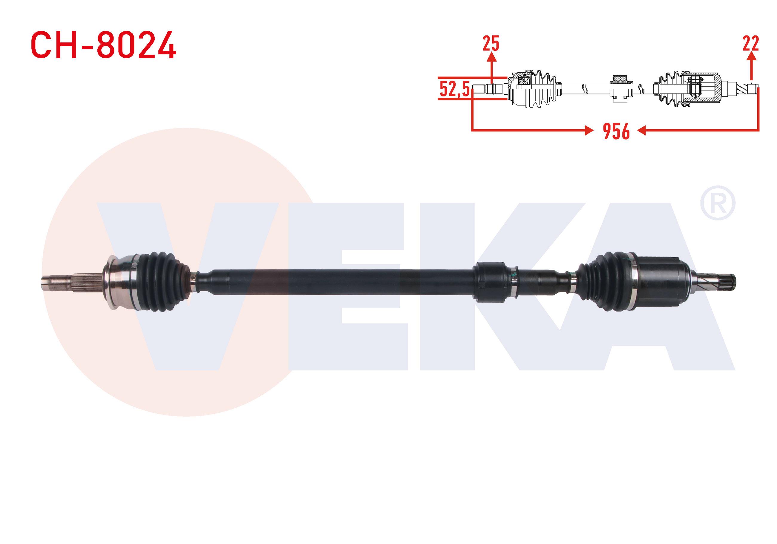 KOMPLE AKS SAG ON UZUNLUK 956mm CHEVROLET AVEO (T300) 1.3 D M-T 2011-2014