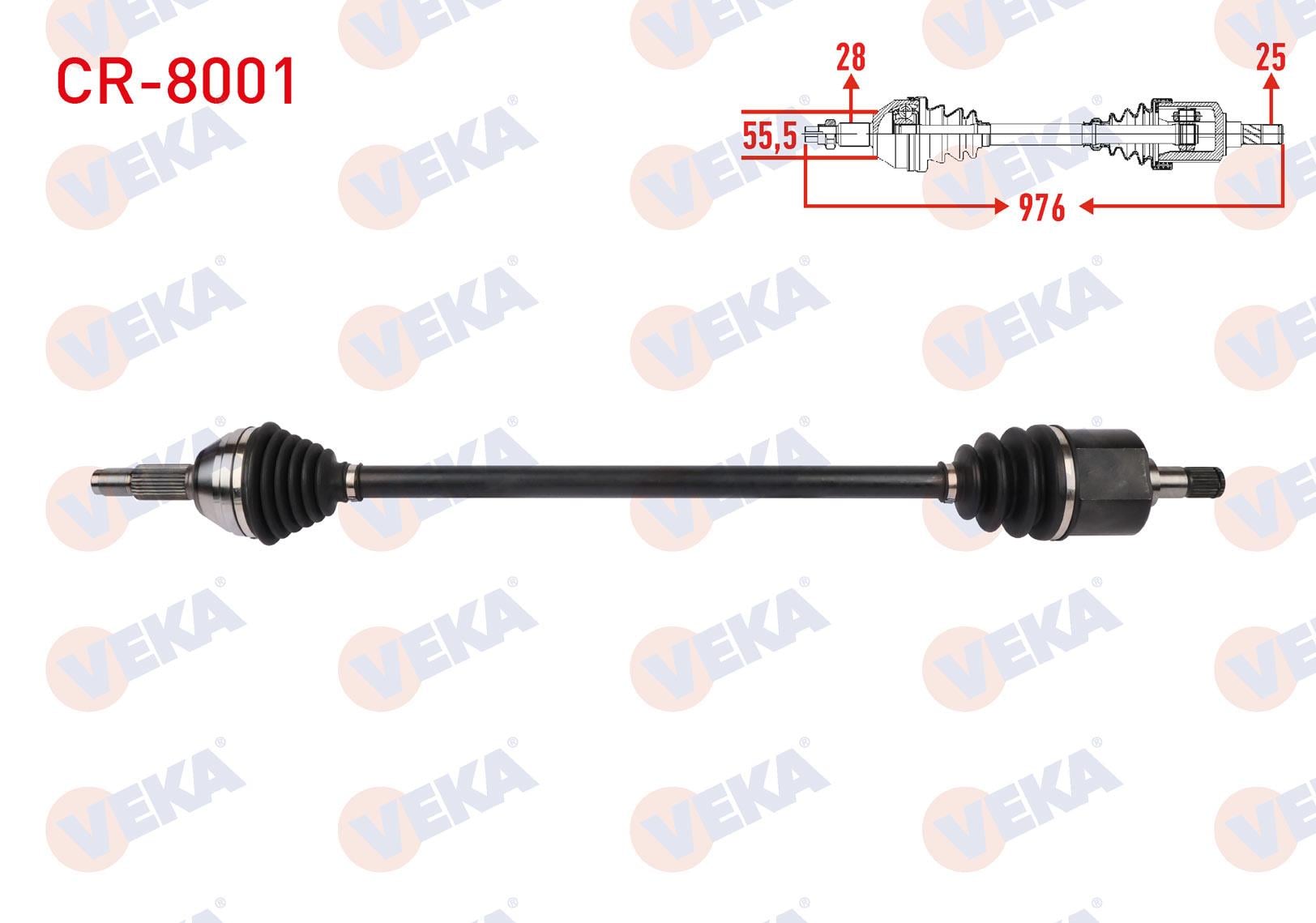 KOMPLE AKS SAG ON UZUNLUK 976mm CHERY ALIA 1.6 2006-2009