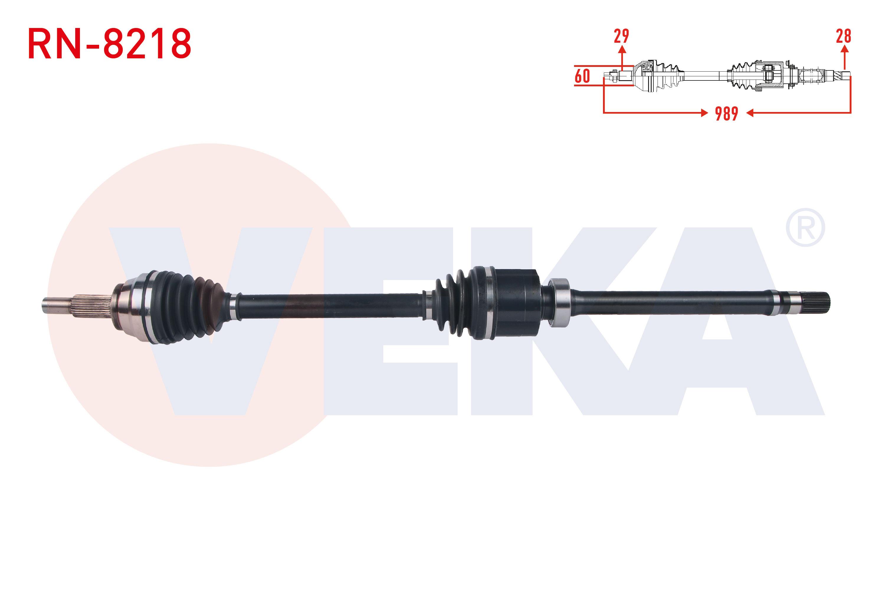 KOMPLE AKS SAG ON UZUNLUK 989mm RENAULT TALISMAN 1.6 DCI A-T 2015-