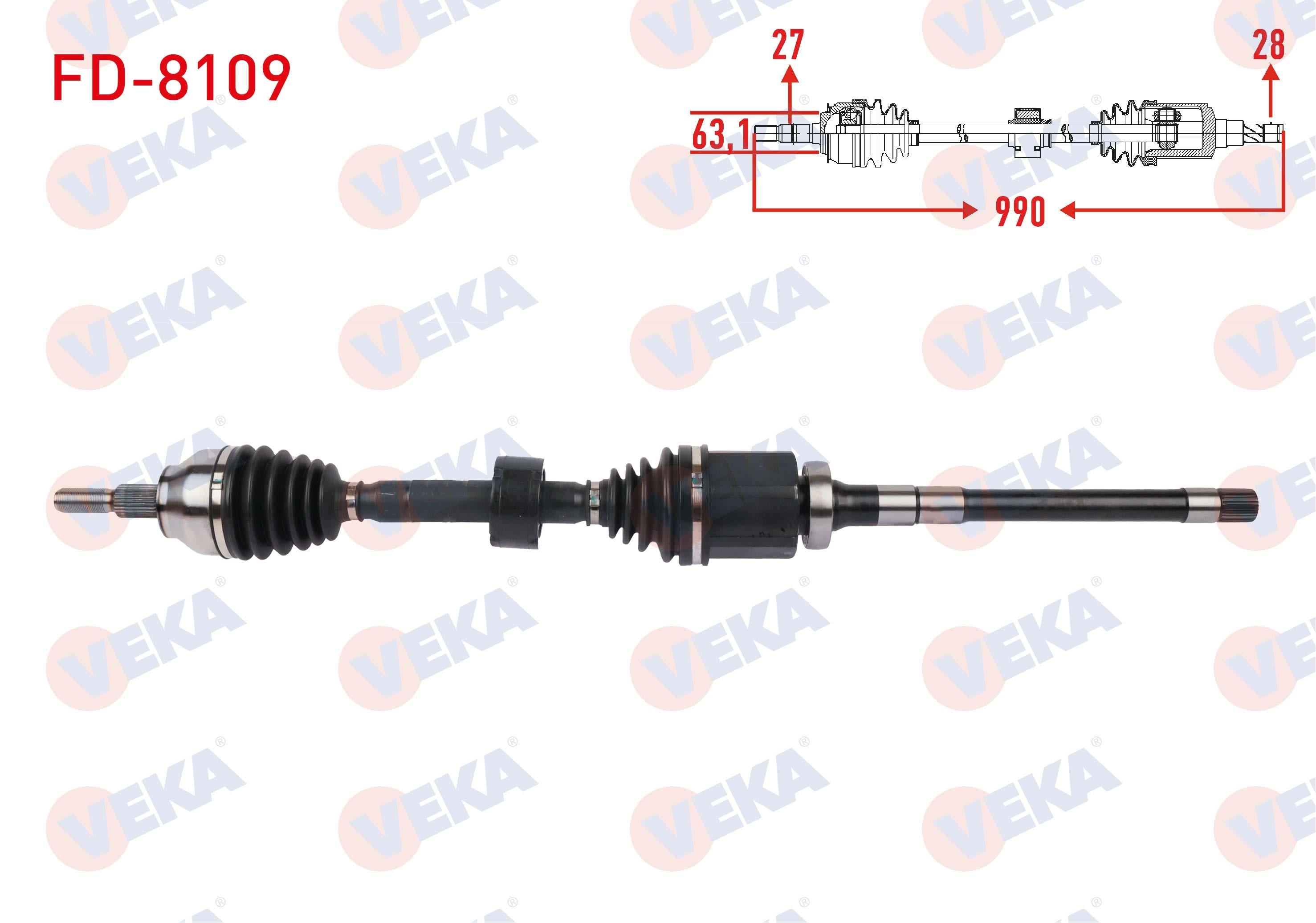 KOMPLE AKS SAG ON UZUNLUK 990mm FORD KUGA II 2.0 TDCI 4X4 2014-2019